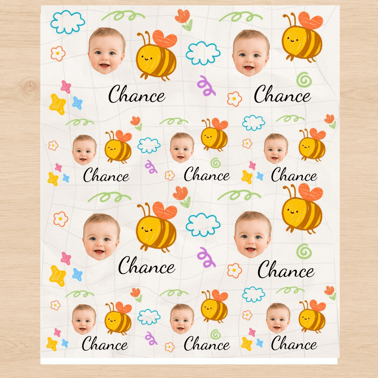 Personalized Bee 6FT Wrapping Paper | Custom Gift Wrap - London Penny Gift Wrap
