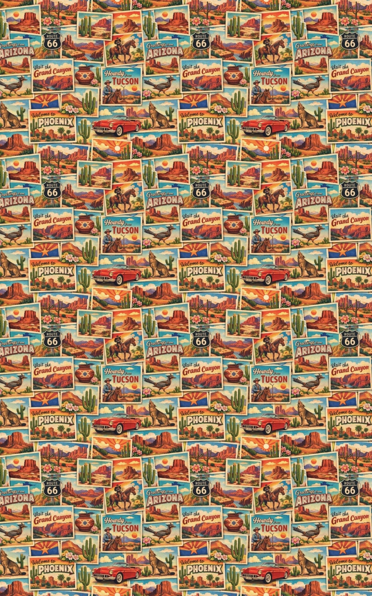 Arizona Postcard Memories - London Penny Gift Wrap