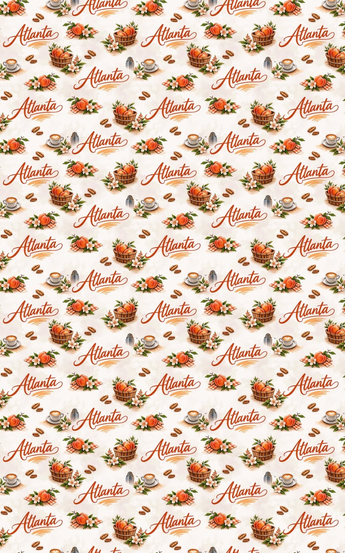 Atlanta Peachy Retro - London Penny Gift Wrap