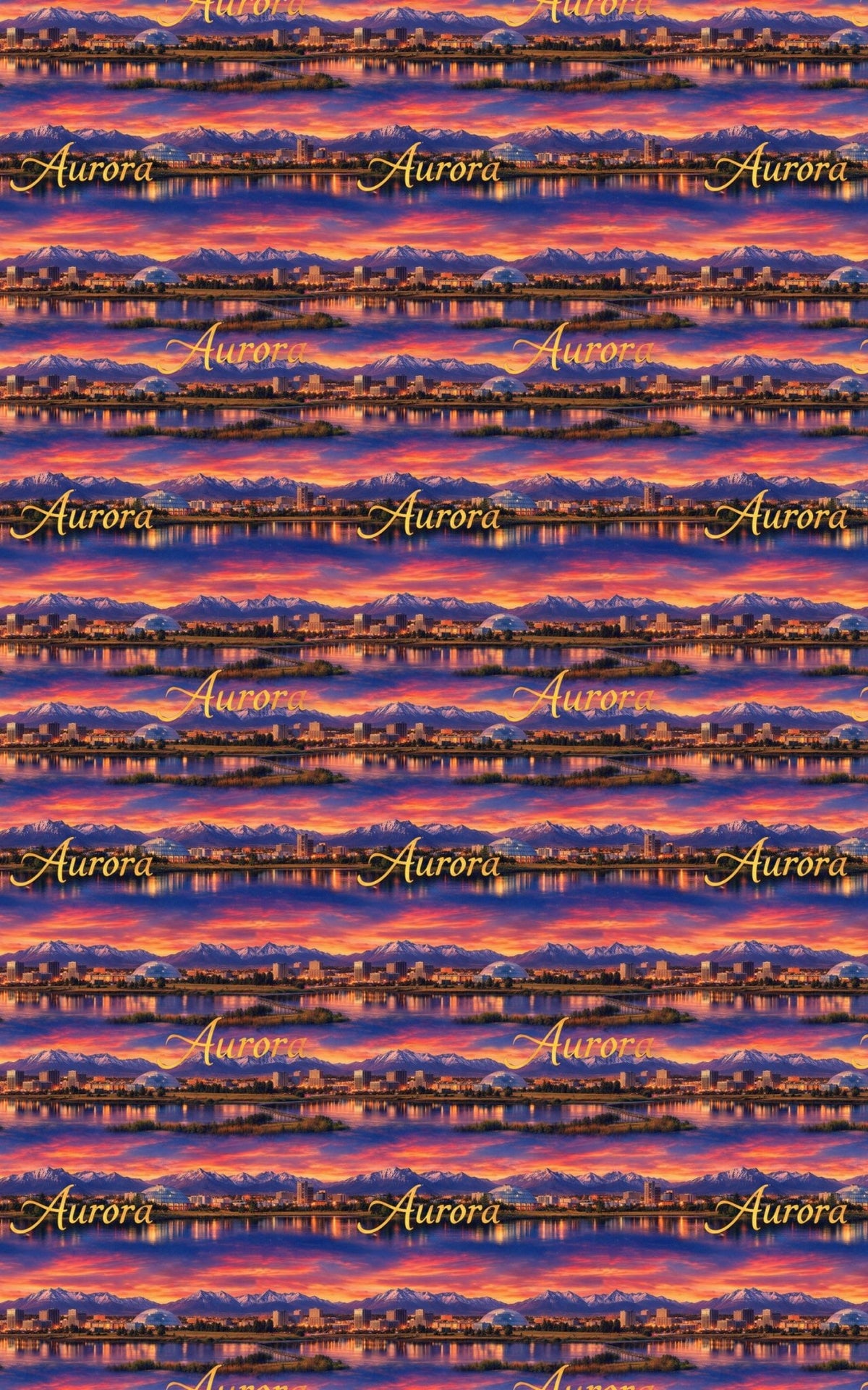 Aurora Twilight Retro - London Penny Gift Wrap