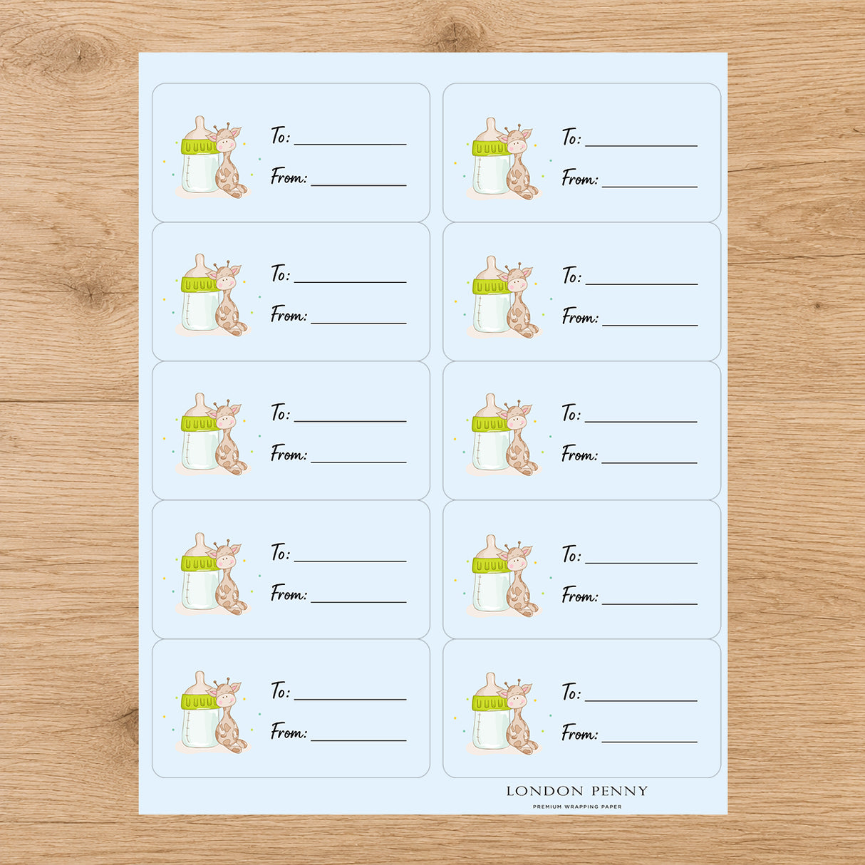 Baby’s Little Helper Gift Tag Sticker Sheet