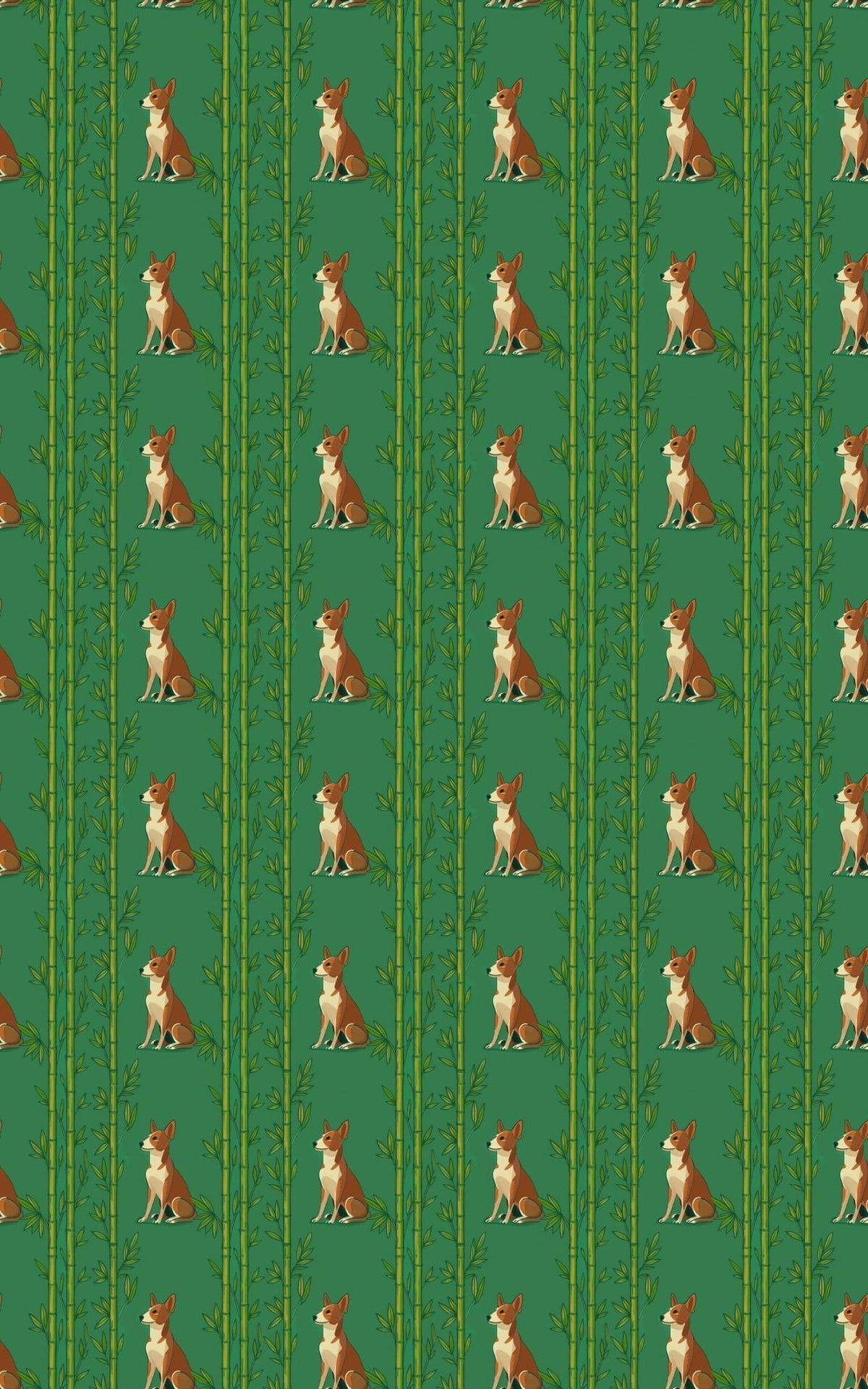 Basenji Bamboo - London Penny Gift Wrap