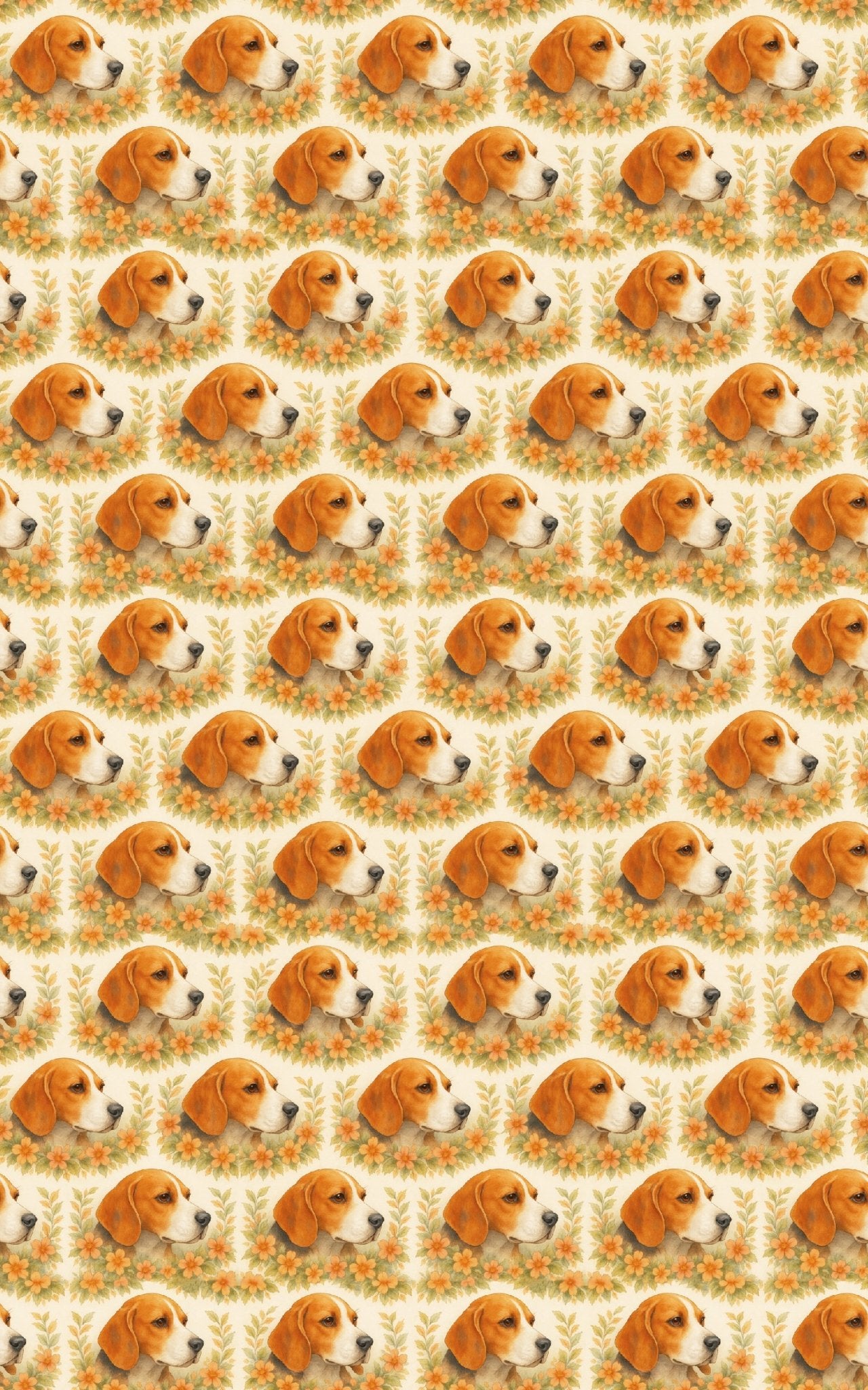 Beagle Botanical Border - London Penny Gift Wrap