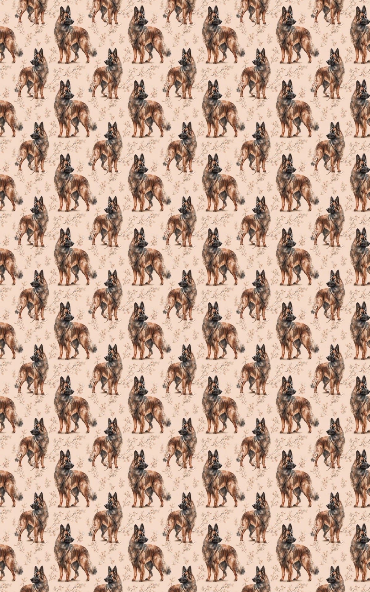 Belgian Shepherd Blossoms - London Penny Gift Wrap