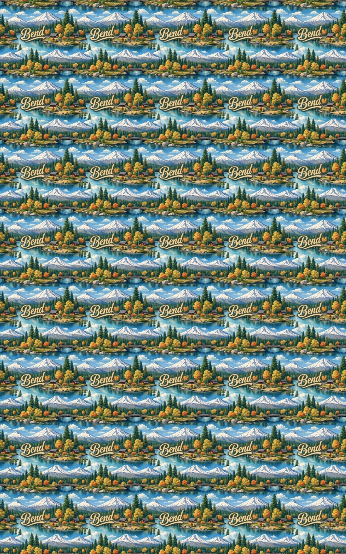 Bend Cascade Glow - London Penny Gift Wrap
