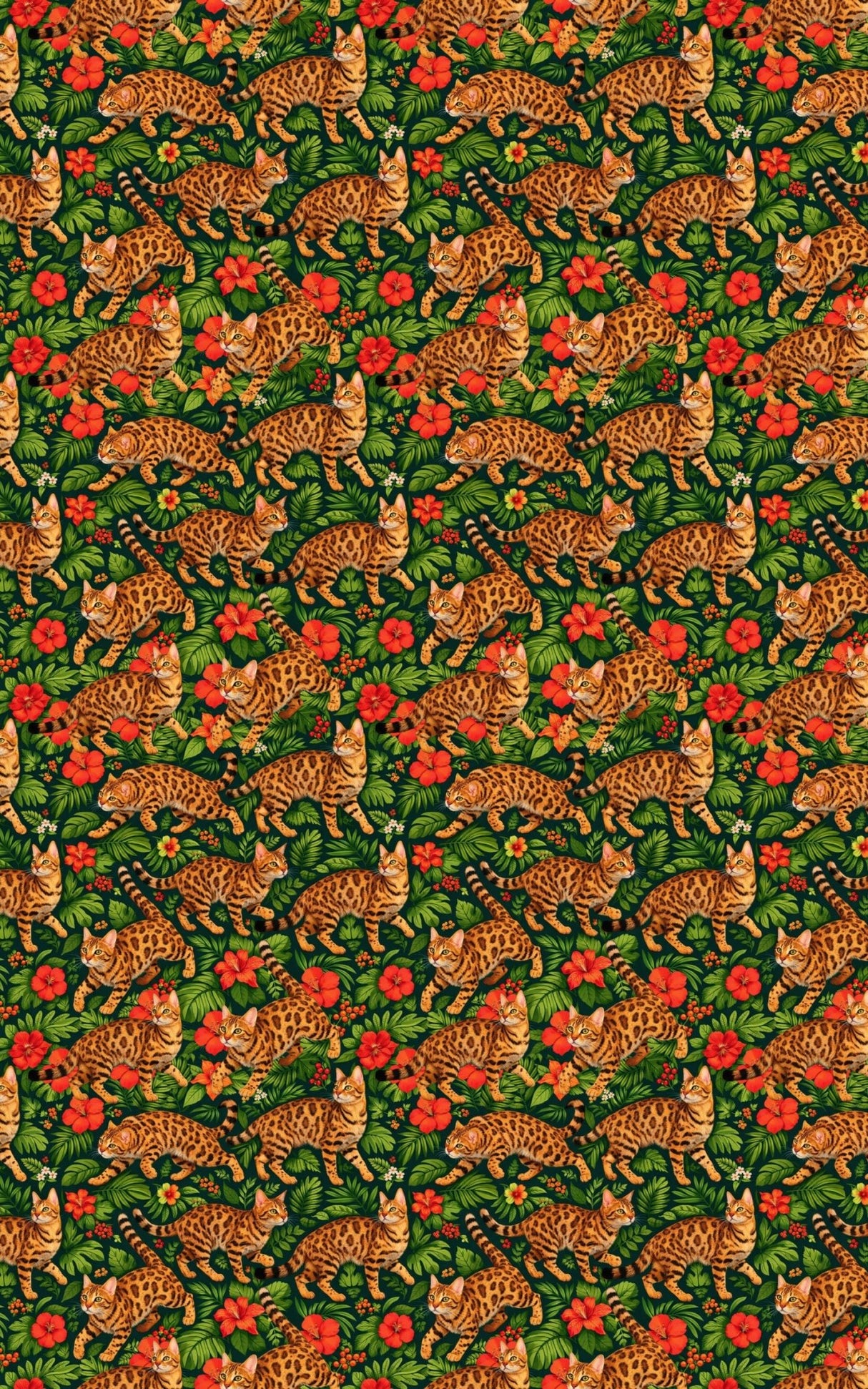 Bold Bengal Spots - London Penny Gift Wrap