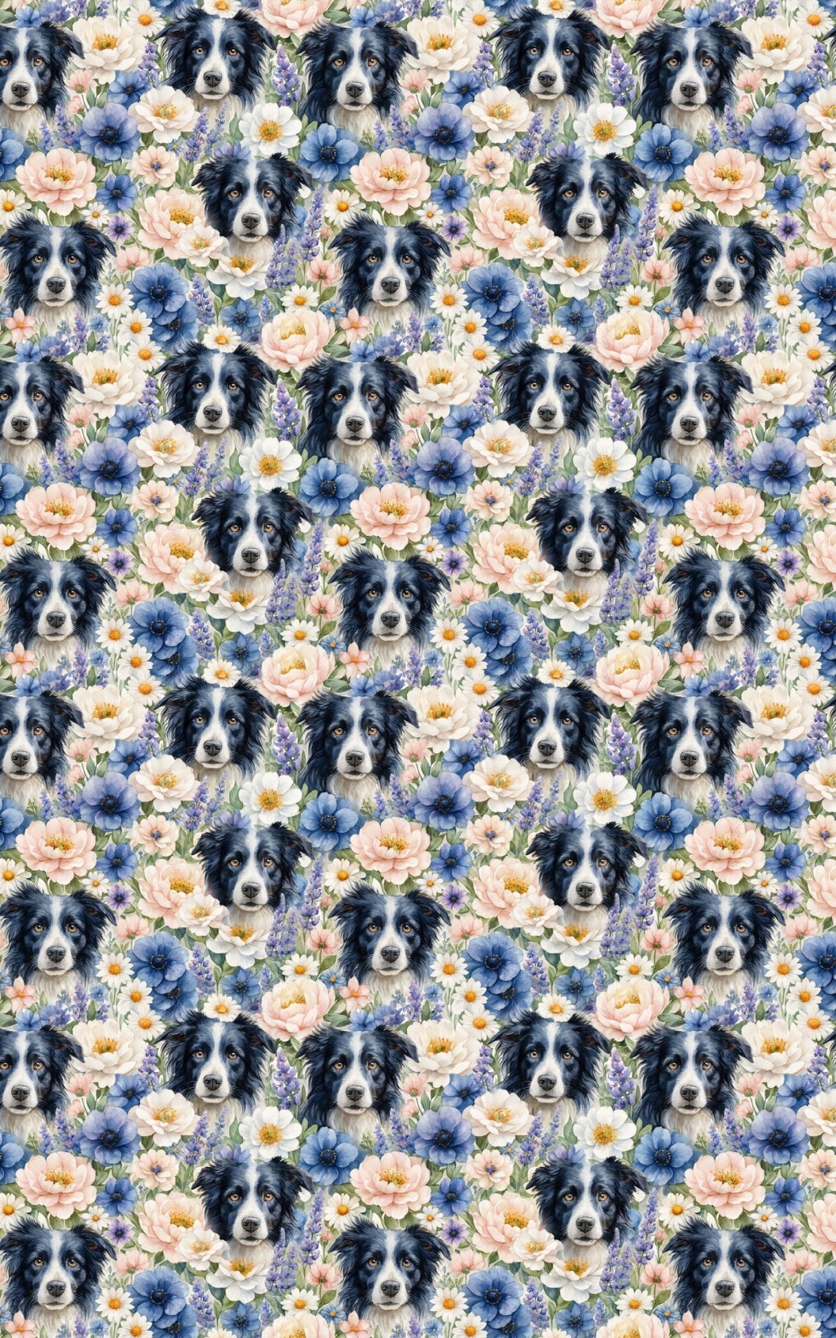 Border Collie Bloom - London Penny Gift Wrap