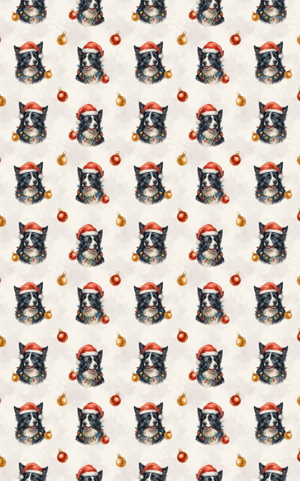 Jolly Collie Christmas - London Penny Gift Wrap