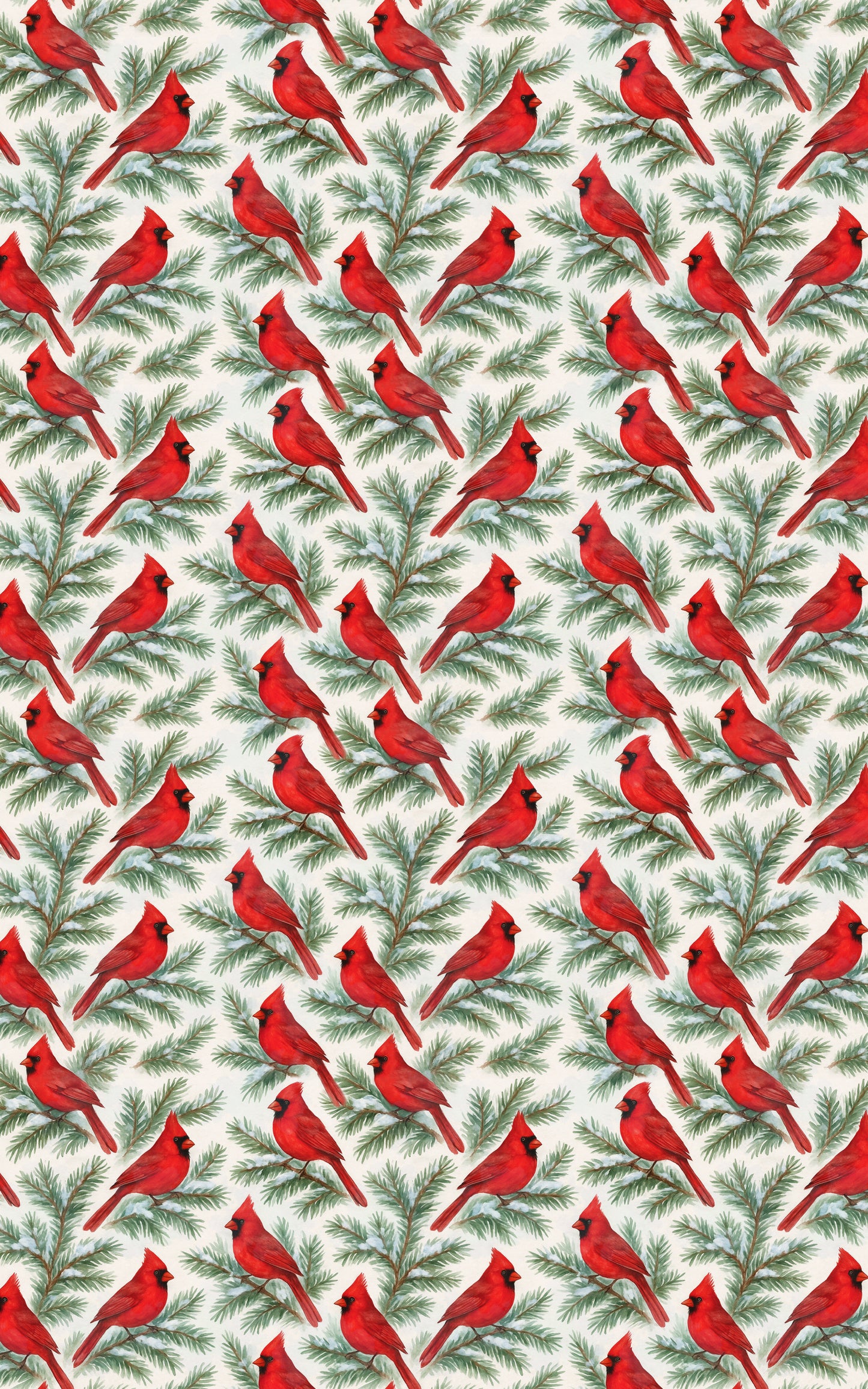 Snow-Kissed Cardinals