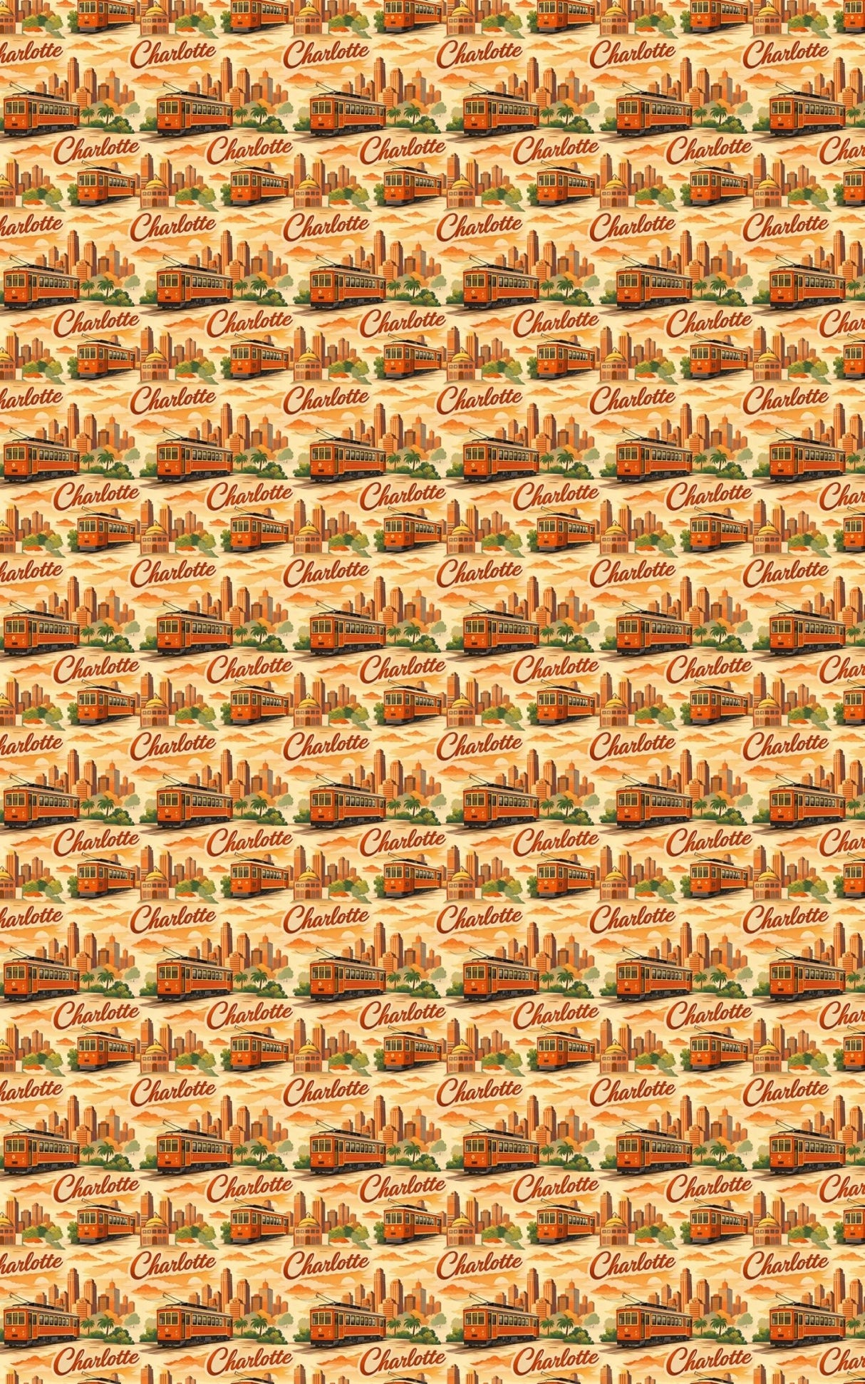 Charlotte Queen City Glow - London Penny Gift Wrap