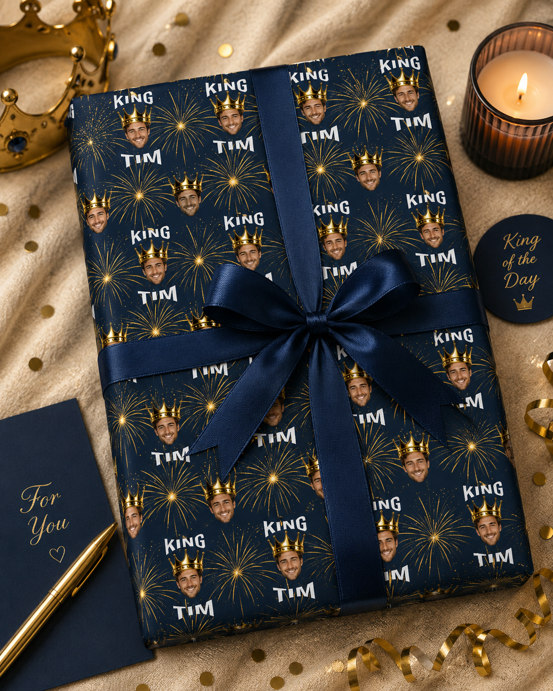 Personalized King/Queen Wrapping Paper | Custom Gift Wrap
