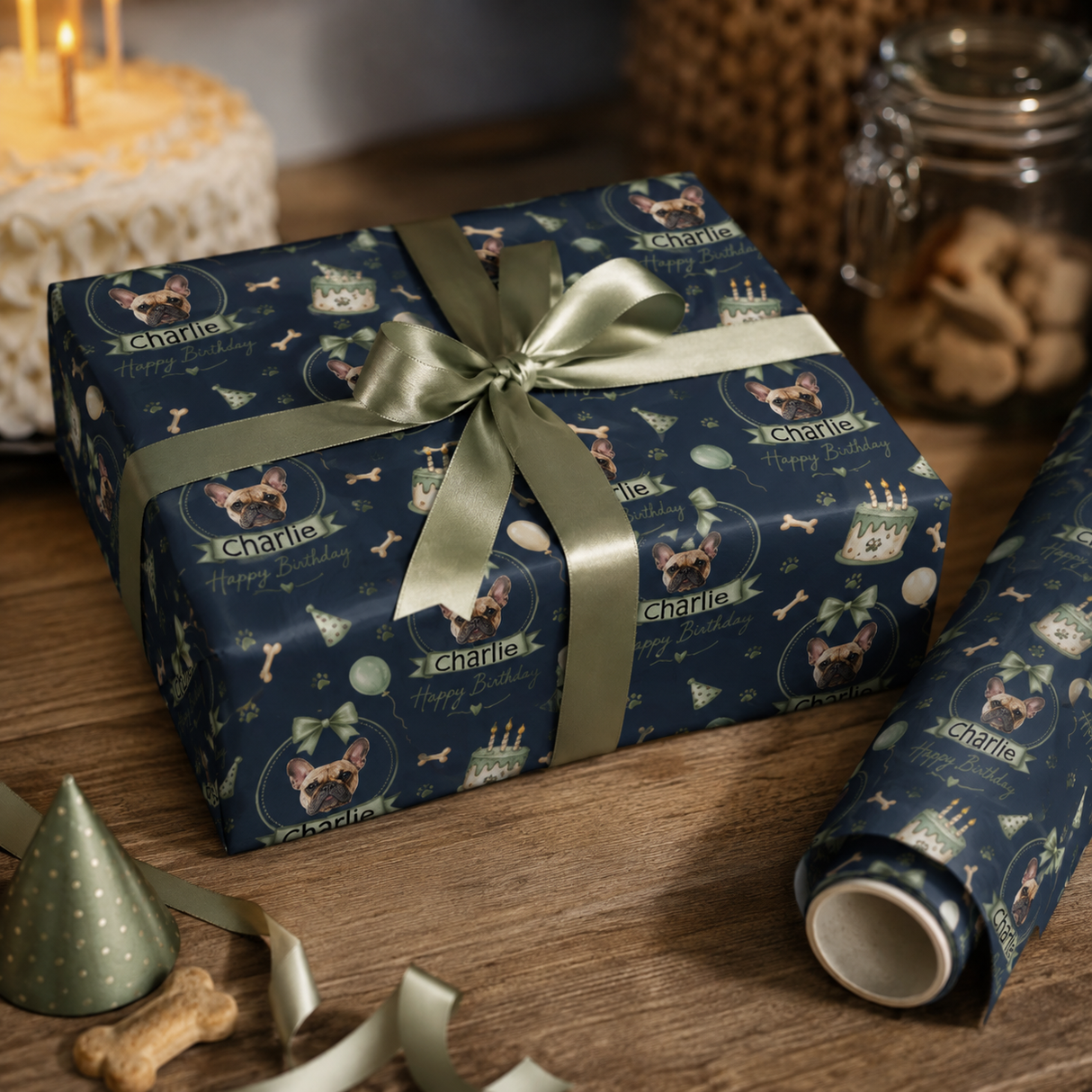 Personalized Birthday Pup Wrapping Paper | Custom Gift Wrap