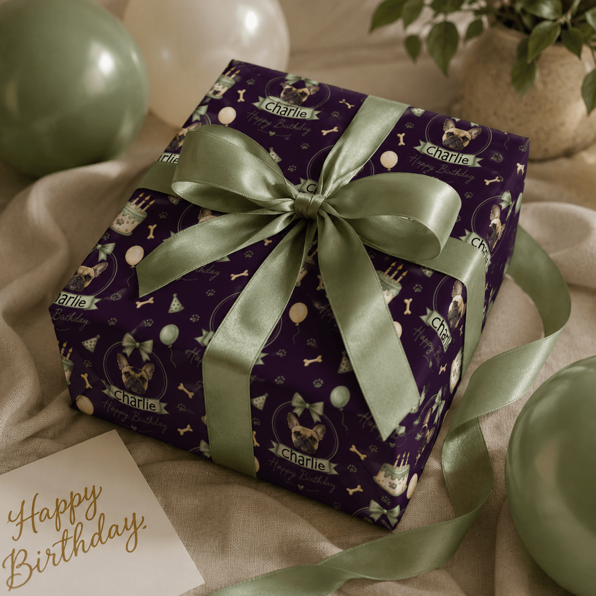 Personalized Birthday Pup Wrapping Paper | Custom Gift Wrap - London Penny Gift Wrap