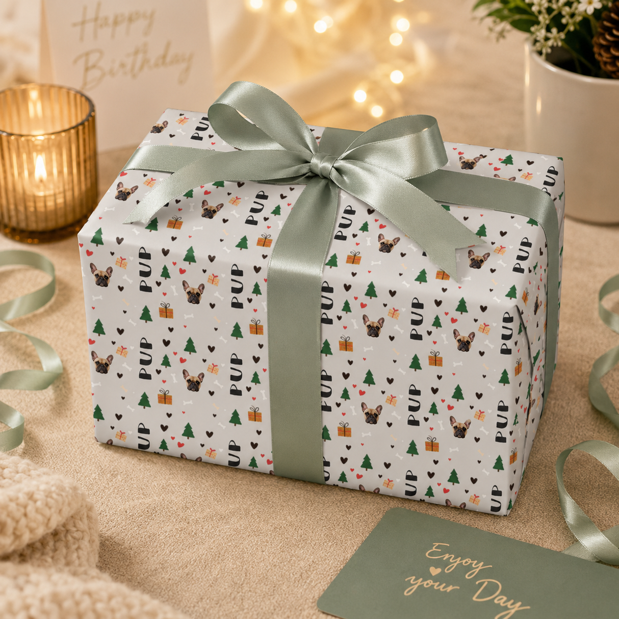 Personalized Holiday Pals Wrapping Paper | Custom Gift Wrap