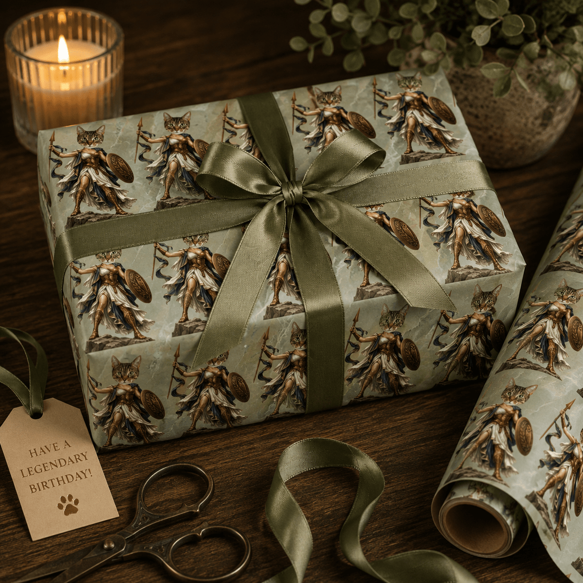 Personalized Athena Wrapping Paper | Custom Gift Wrap - London Penny Gift Wrap
