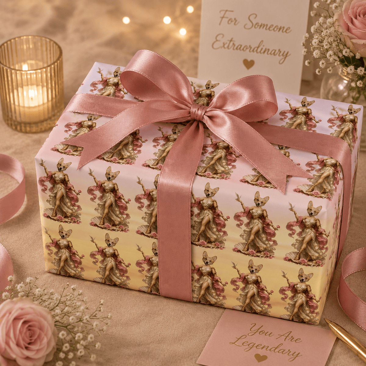 Personalized Aphrodite Wrapping Paper | Custom Gift Wrap - London Penny Gift Wrap