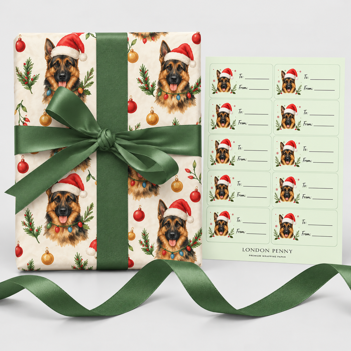 Shining Shepards Complete Gift Wrap Bundle | Wrap, Ribbon & Gift Tags