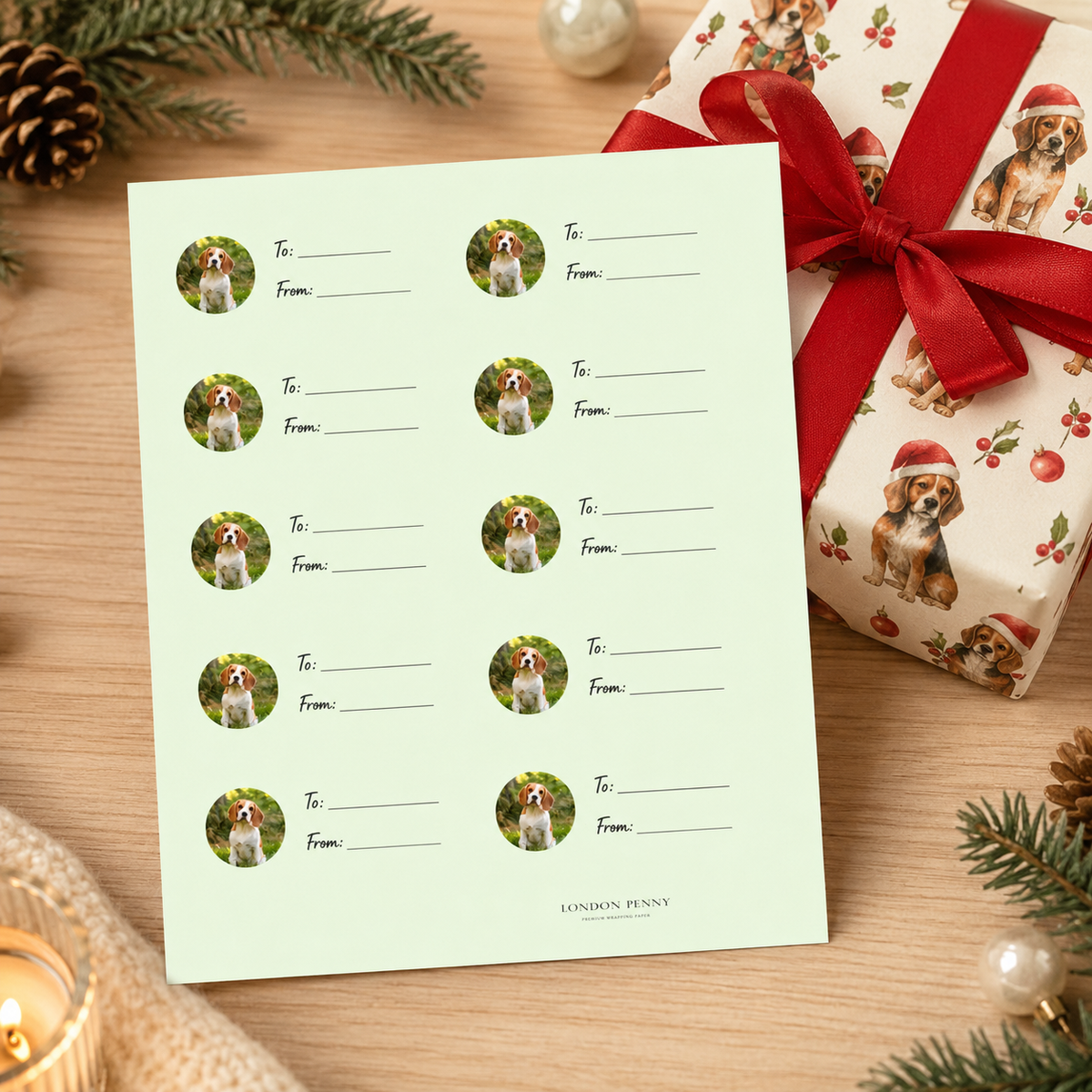 Personalized Simple Circle Gift Tag Sticker Sheet