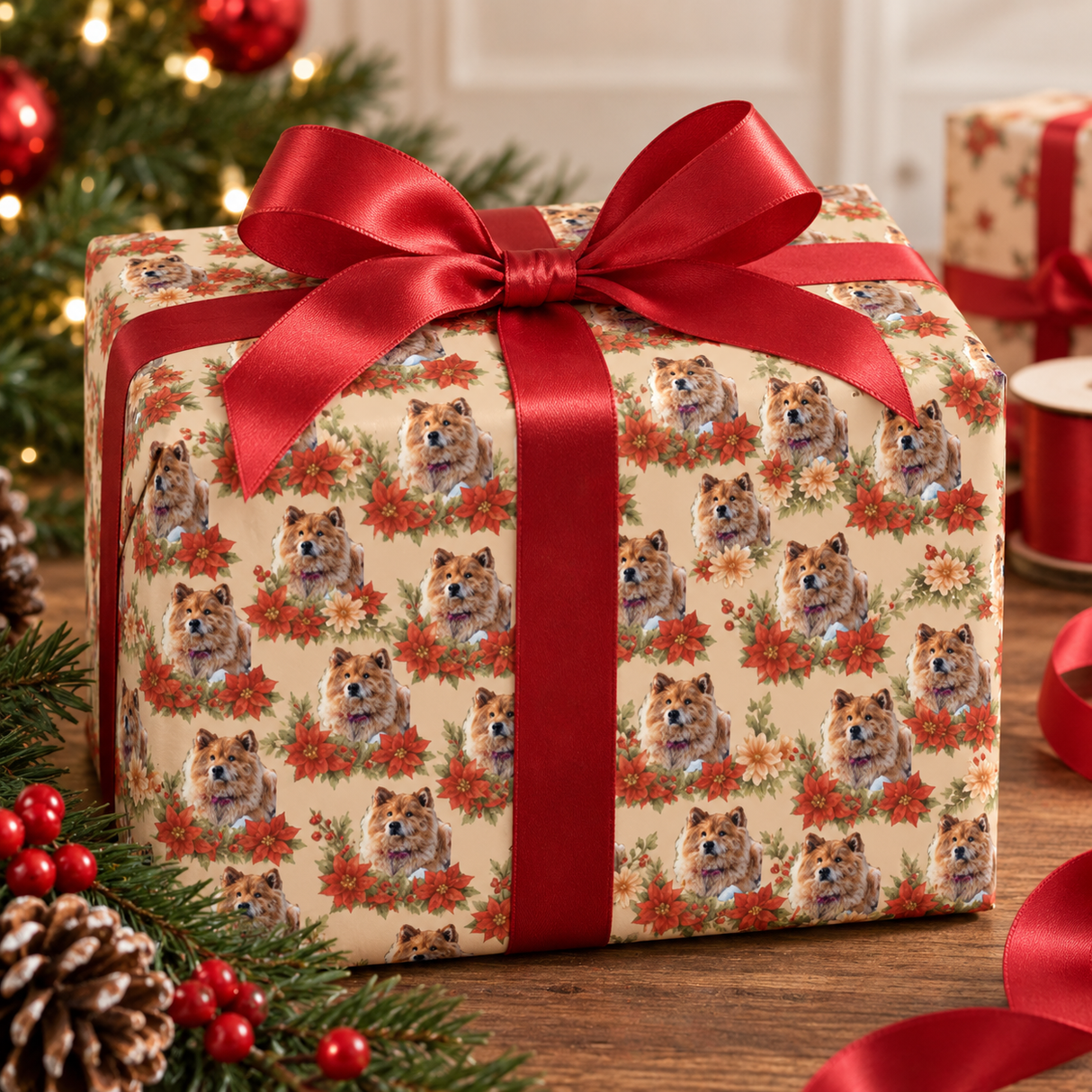 Personalized Festive Garden Wrapping Paper | Custom Gift Wrap