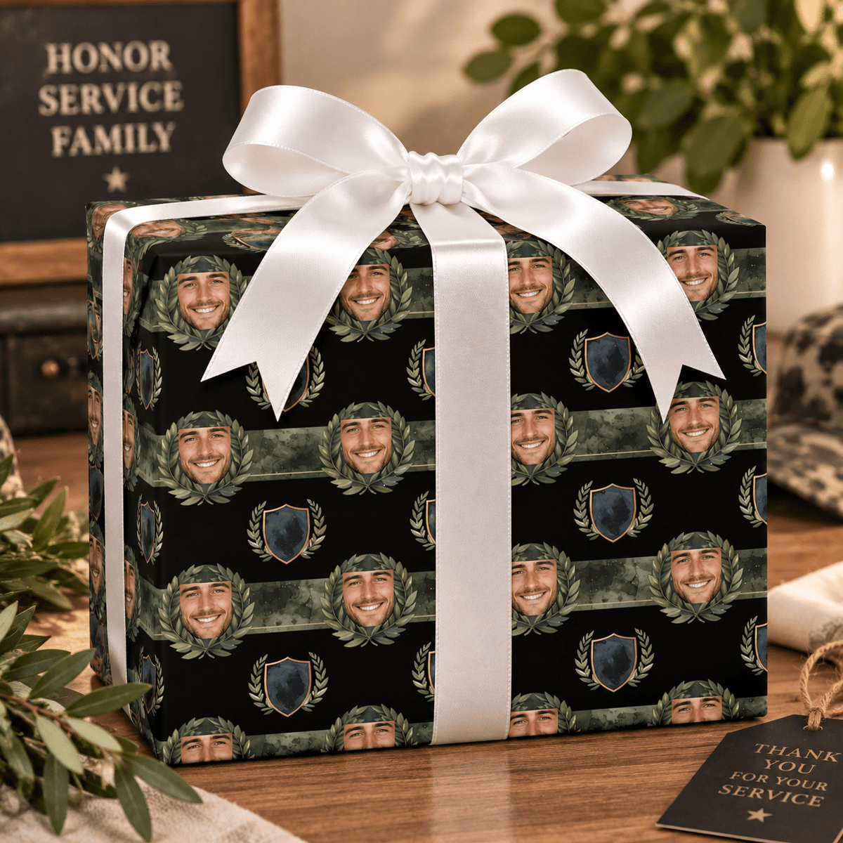 Personalized Distinguished Service Wrapping Paper | Custom Gift Wrap - London Penny Gift Wrap