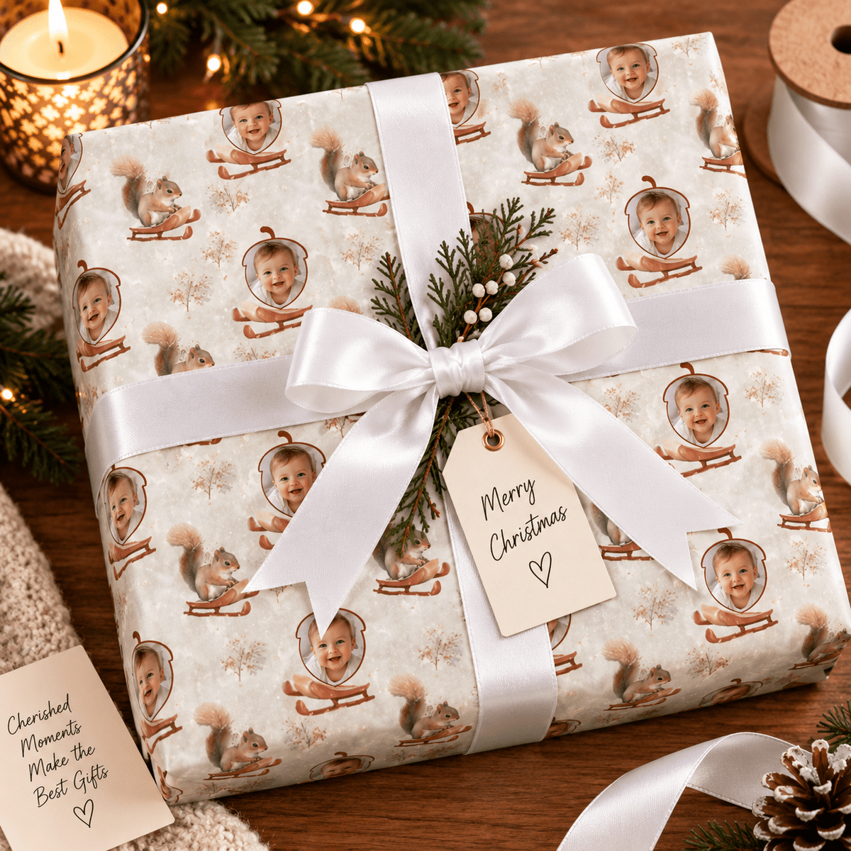 Personalized Snowbound Wrapping Paper | Custom Gift Wrap - London Penny Gift Wrap