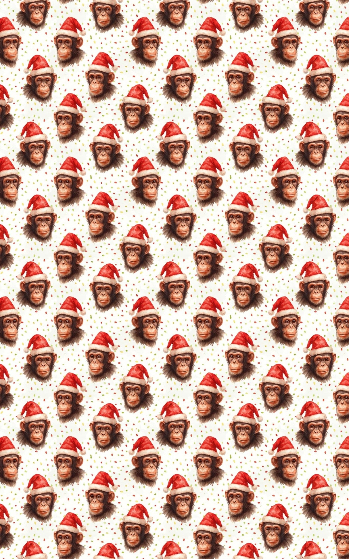 Cheerful Christmas Chimps - London Penny Gift Wrap
