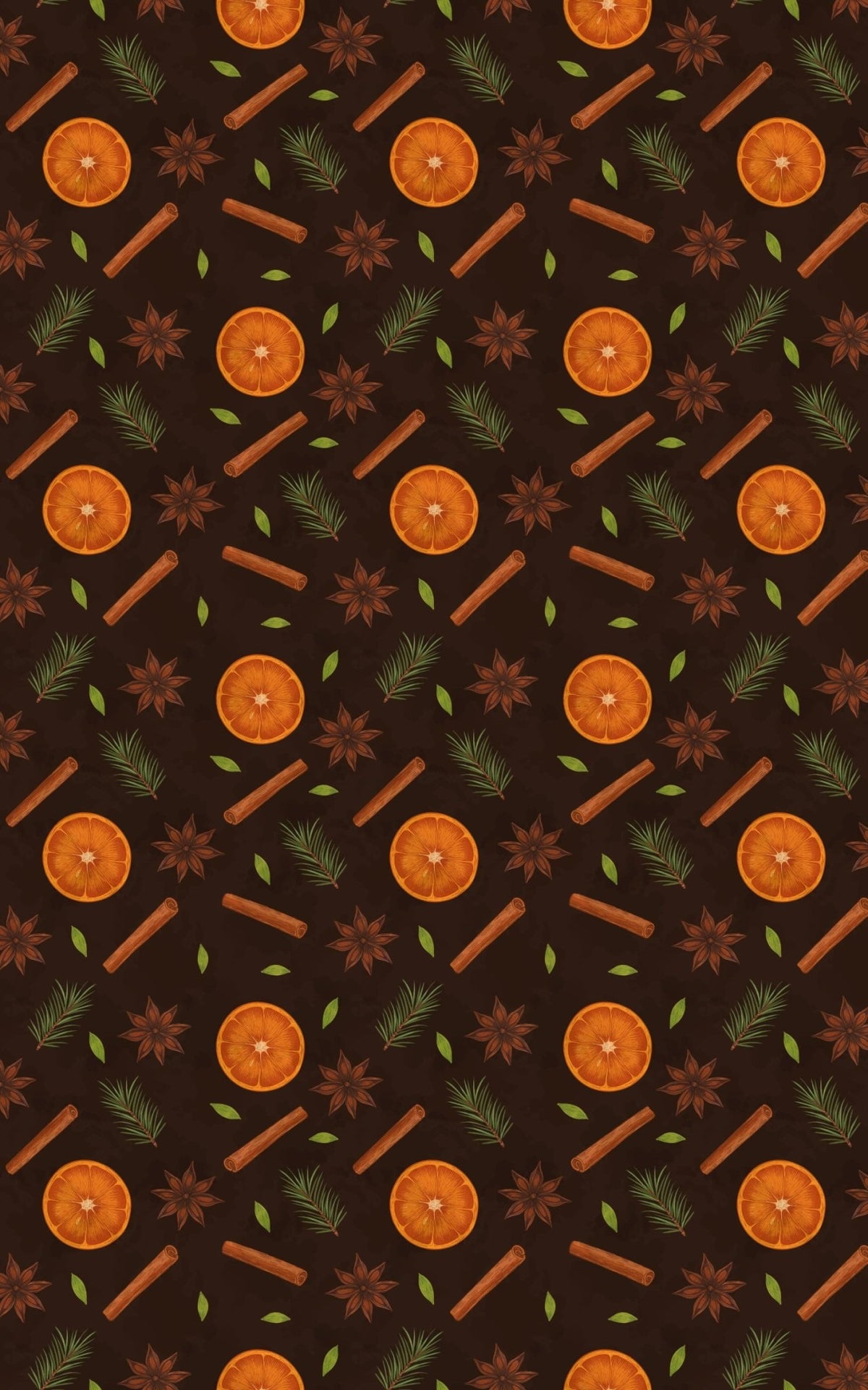 Cinnamon Spice Pattern - London Penny Gift Wrap