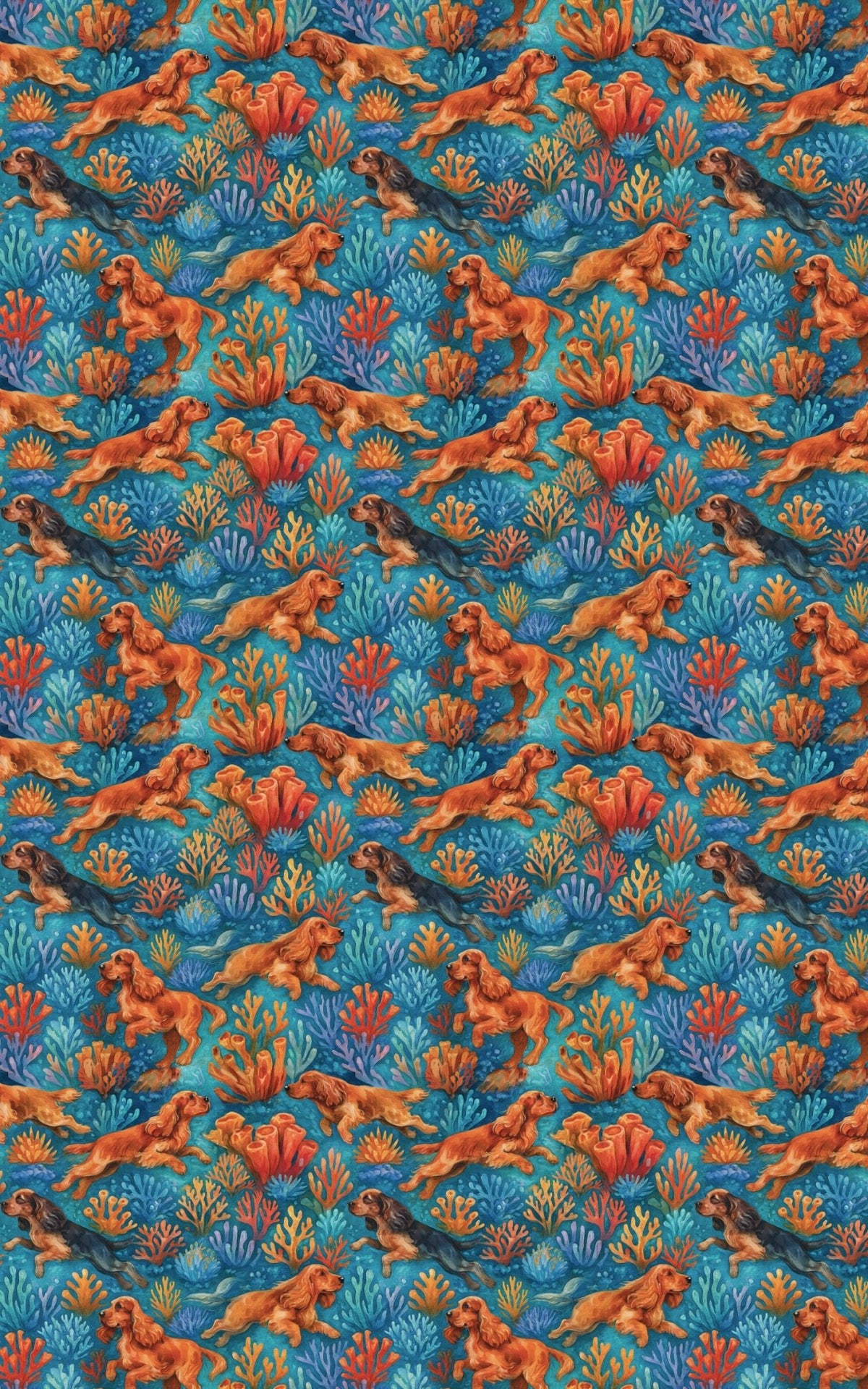 Cocker Coral Reef - London Penny Gift Wrap