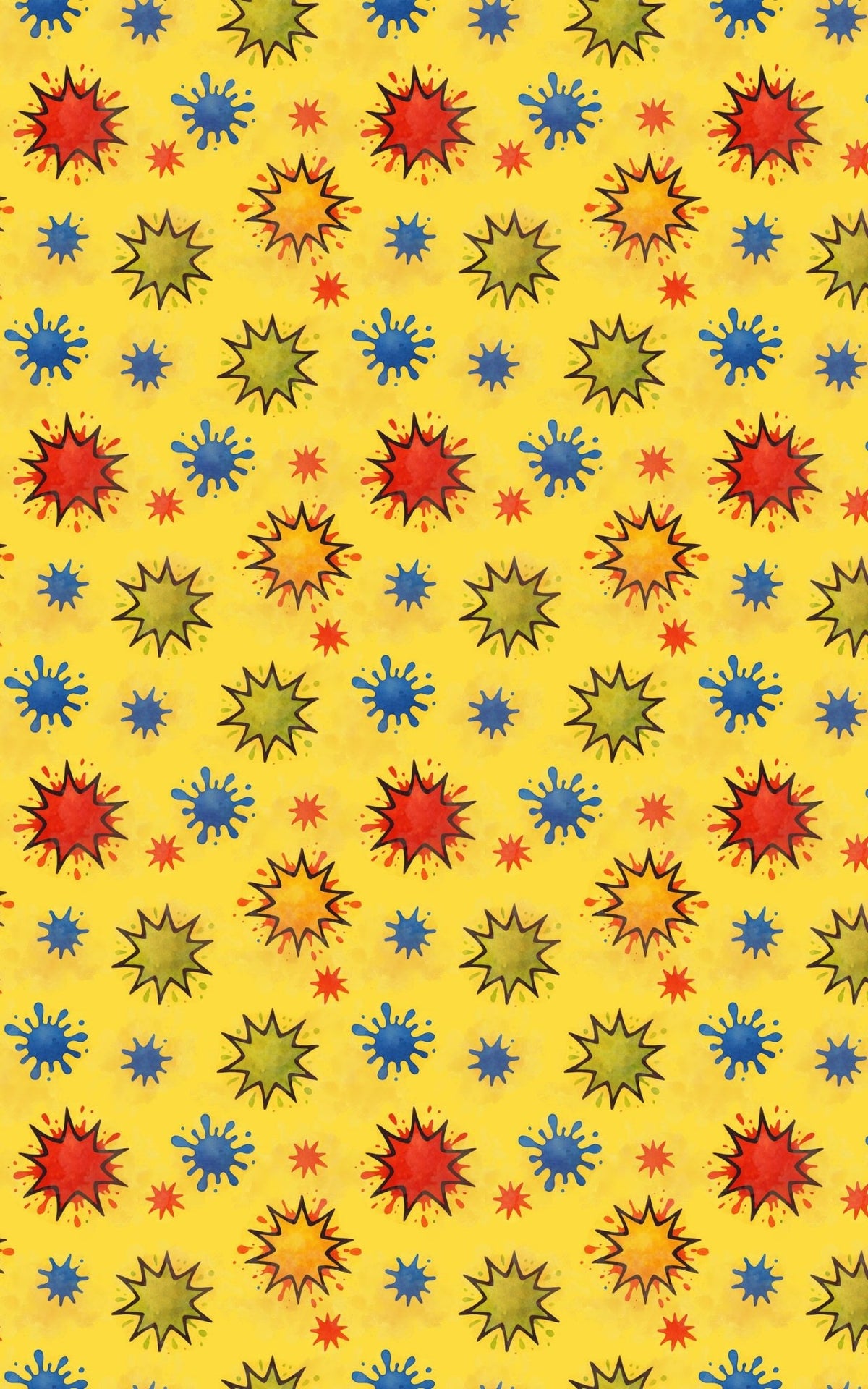 Color Splash Comic Bursts - London Penny Gift Wrap