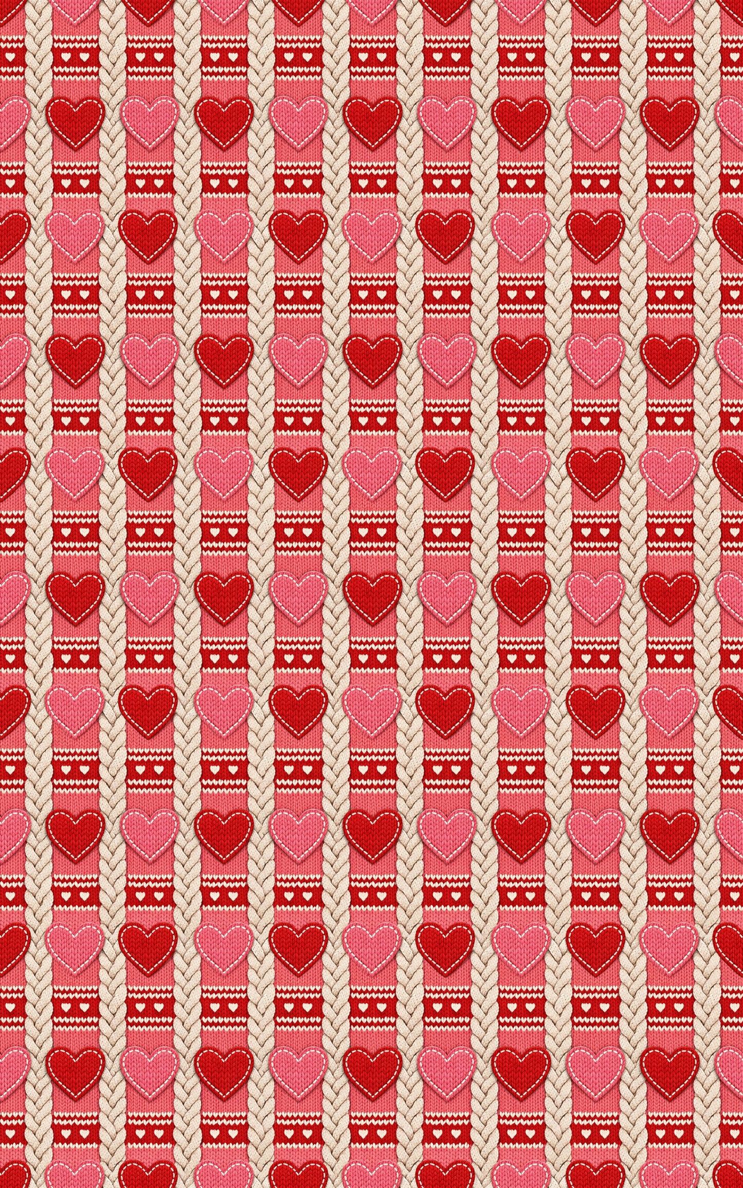 Cozy Knit Hearts