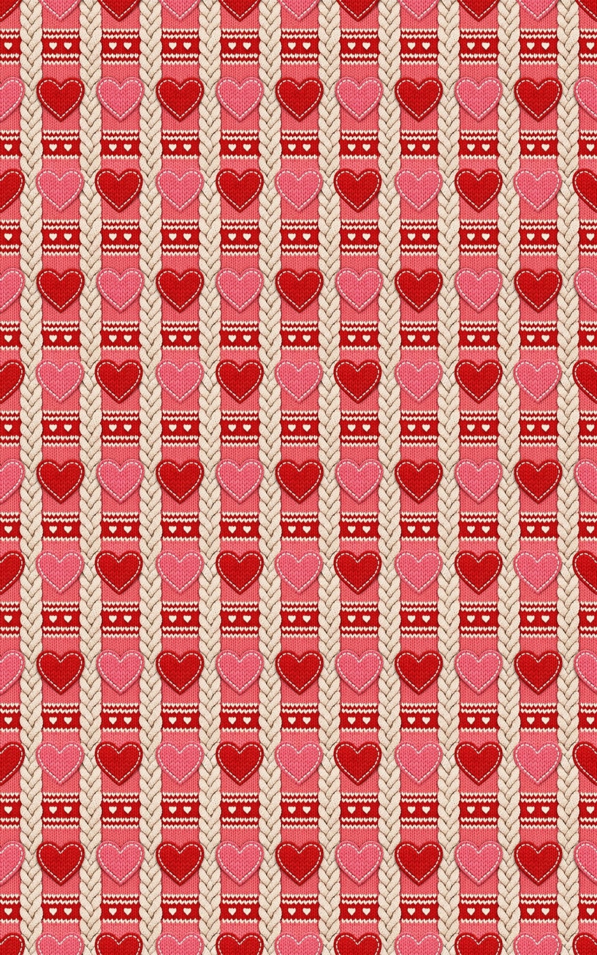Cozy Knit Hearts - London Penny Gift Wrap