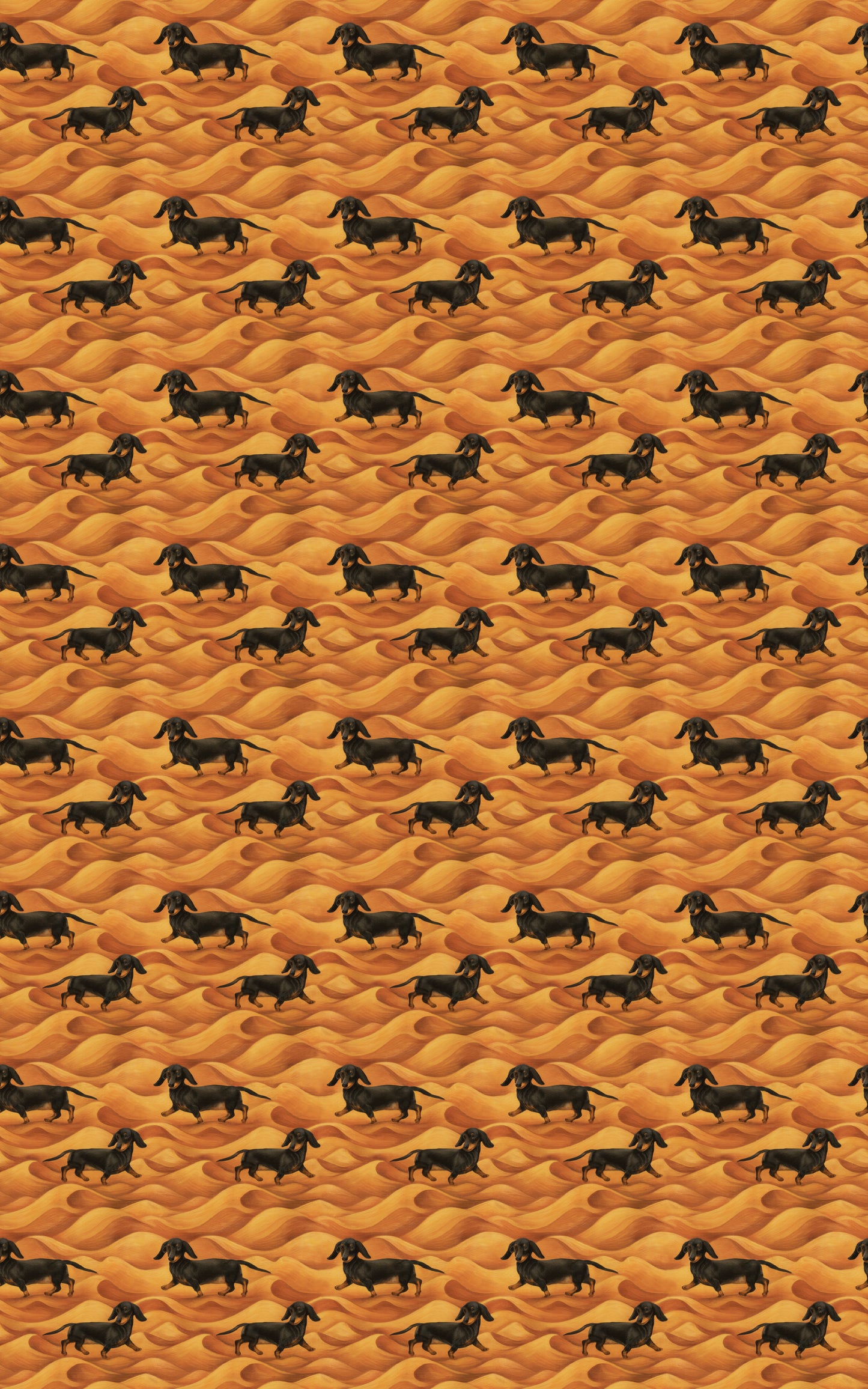 Dachshunds in the Dunes