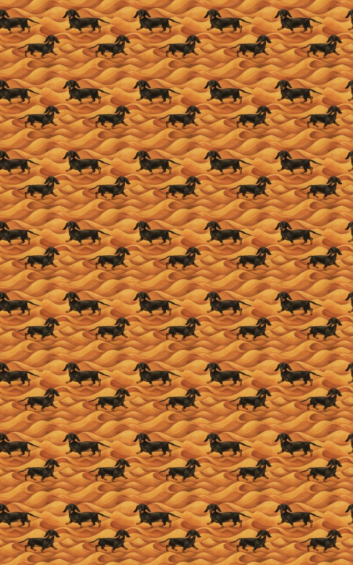 Dachshunds in the Dunes - London Penny Gift Wrap