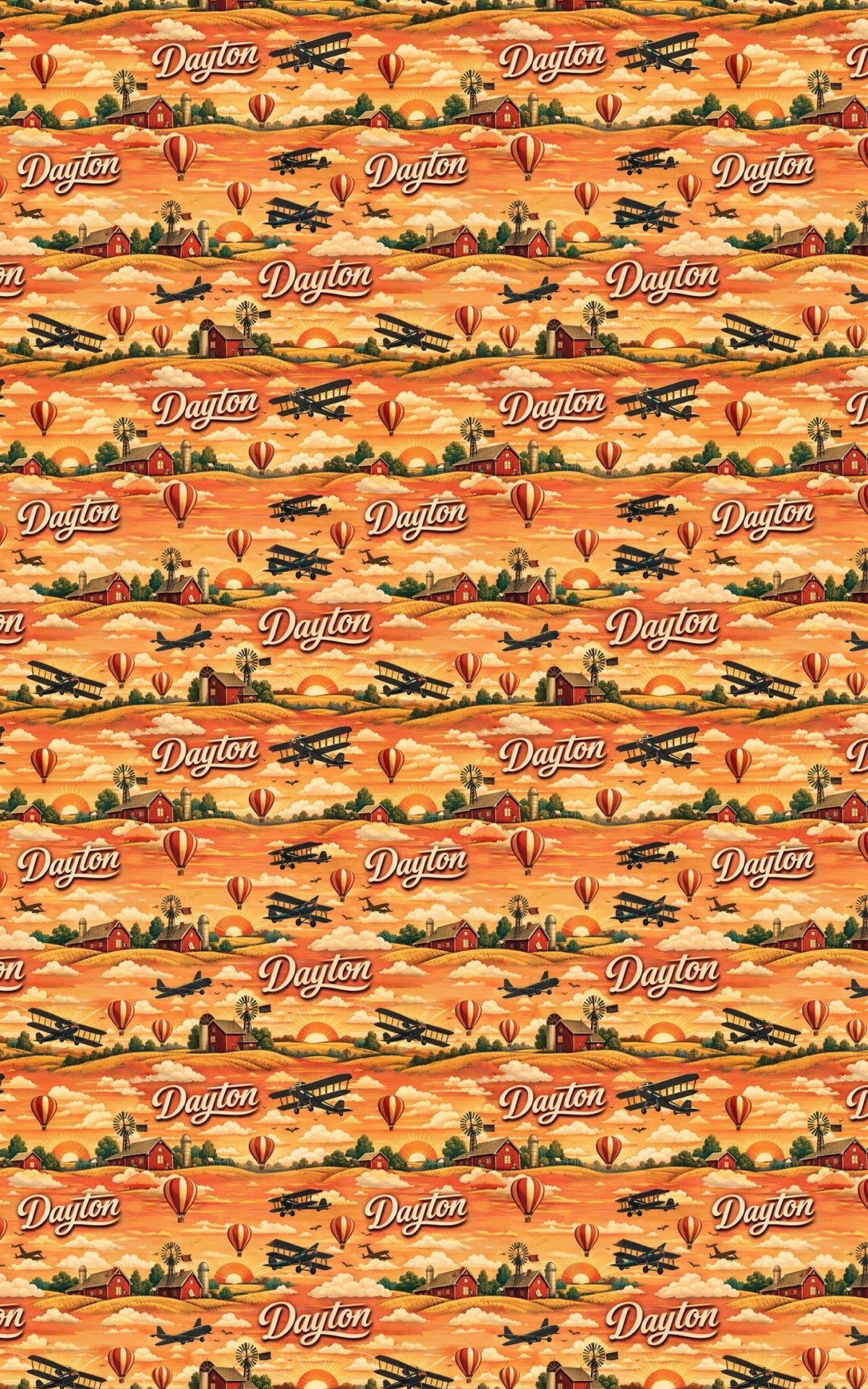 Dayton Wright Brothers Glow - London Penny Gift Wrap