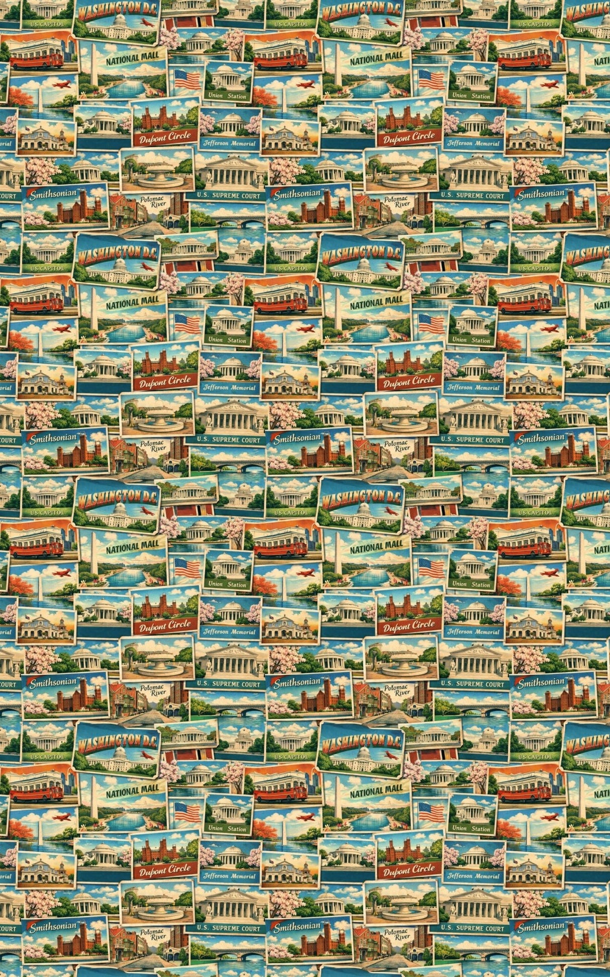 District of Columbia Postcard Memories - London Penny Gift Wrap