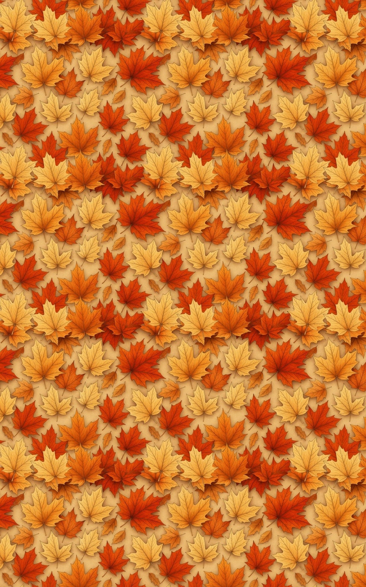 Falling Amber Leaves - London Penny Gift Wrap