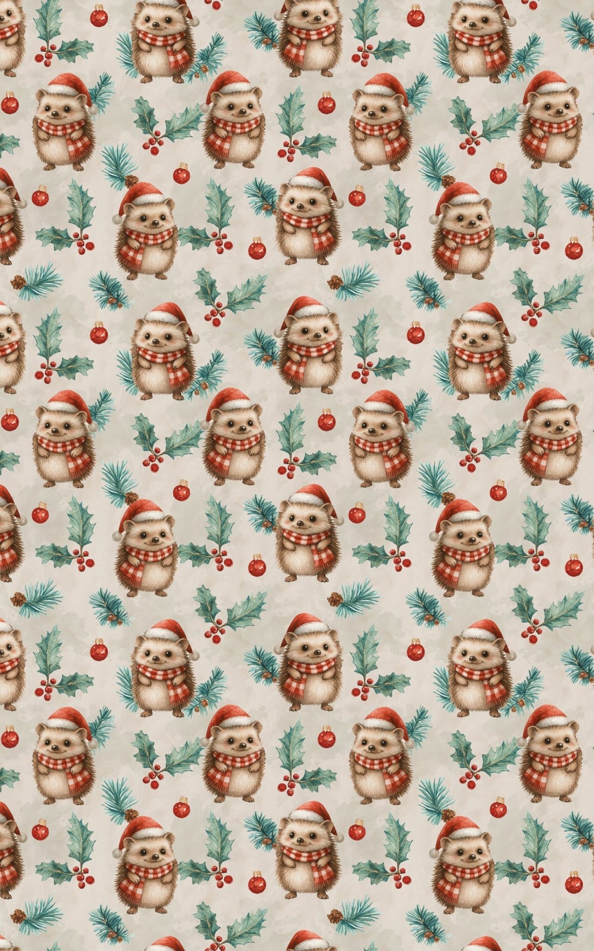 Festive Hedgehog - London Penny Gift Wrap