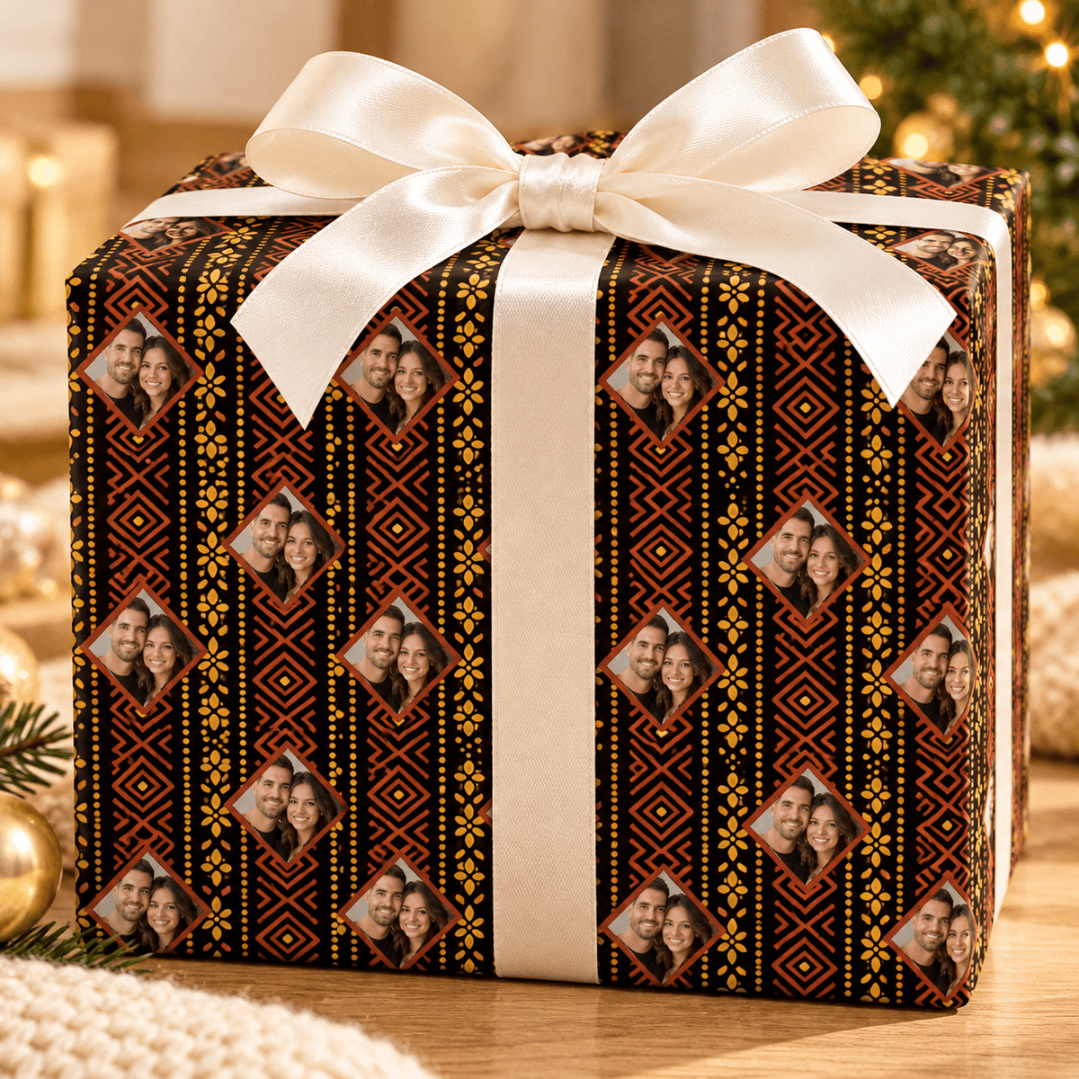 Personalized Inca Weave Wrapping Paper | Custom Gift Wrap - London Penny Gift Wrap