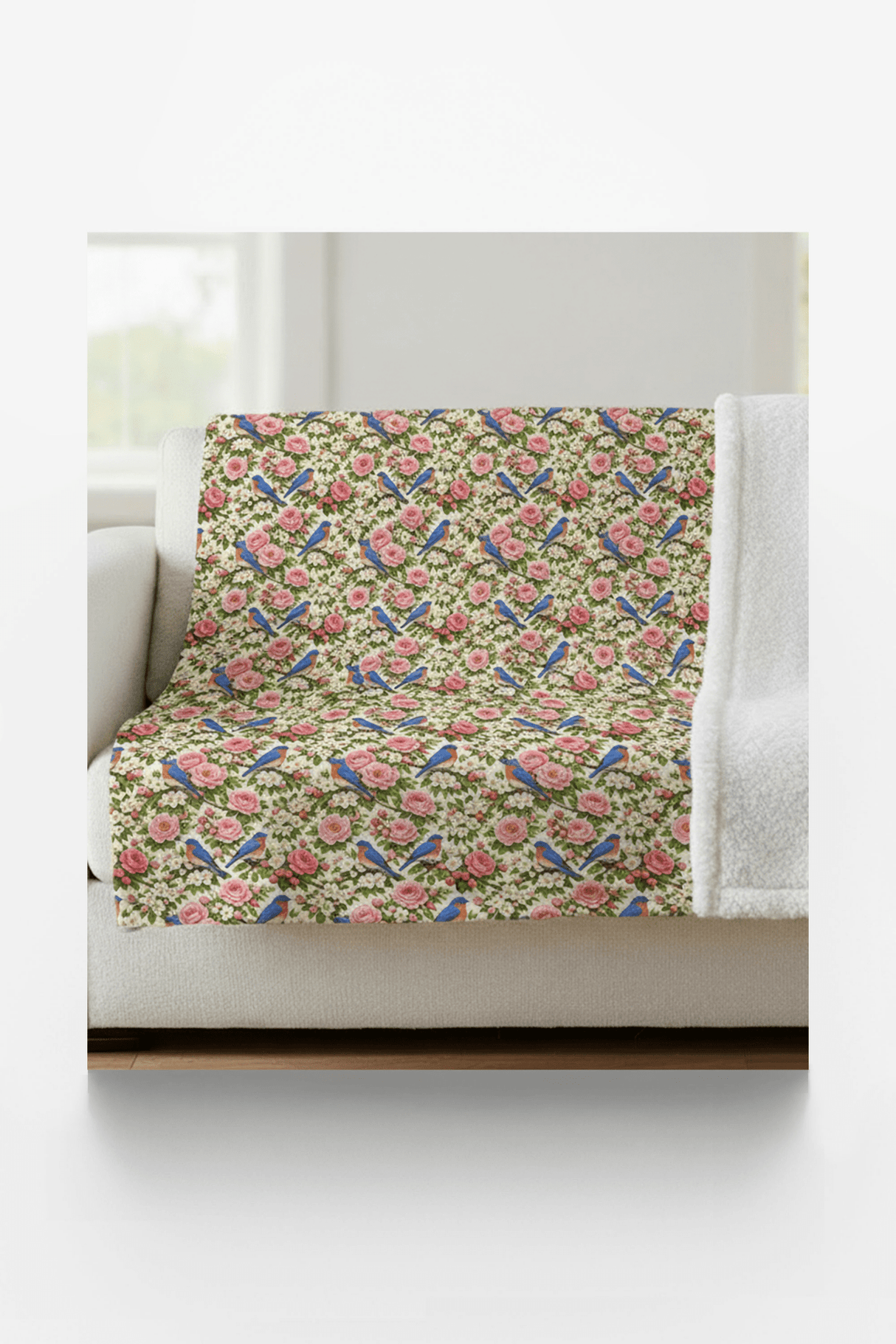 New York Flora & Fauna Sherpa Blanket - London Penny Gift Wrap