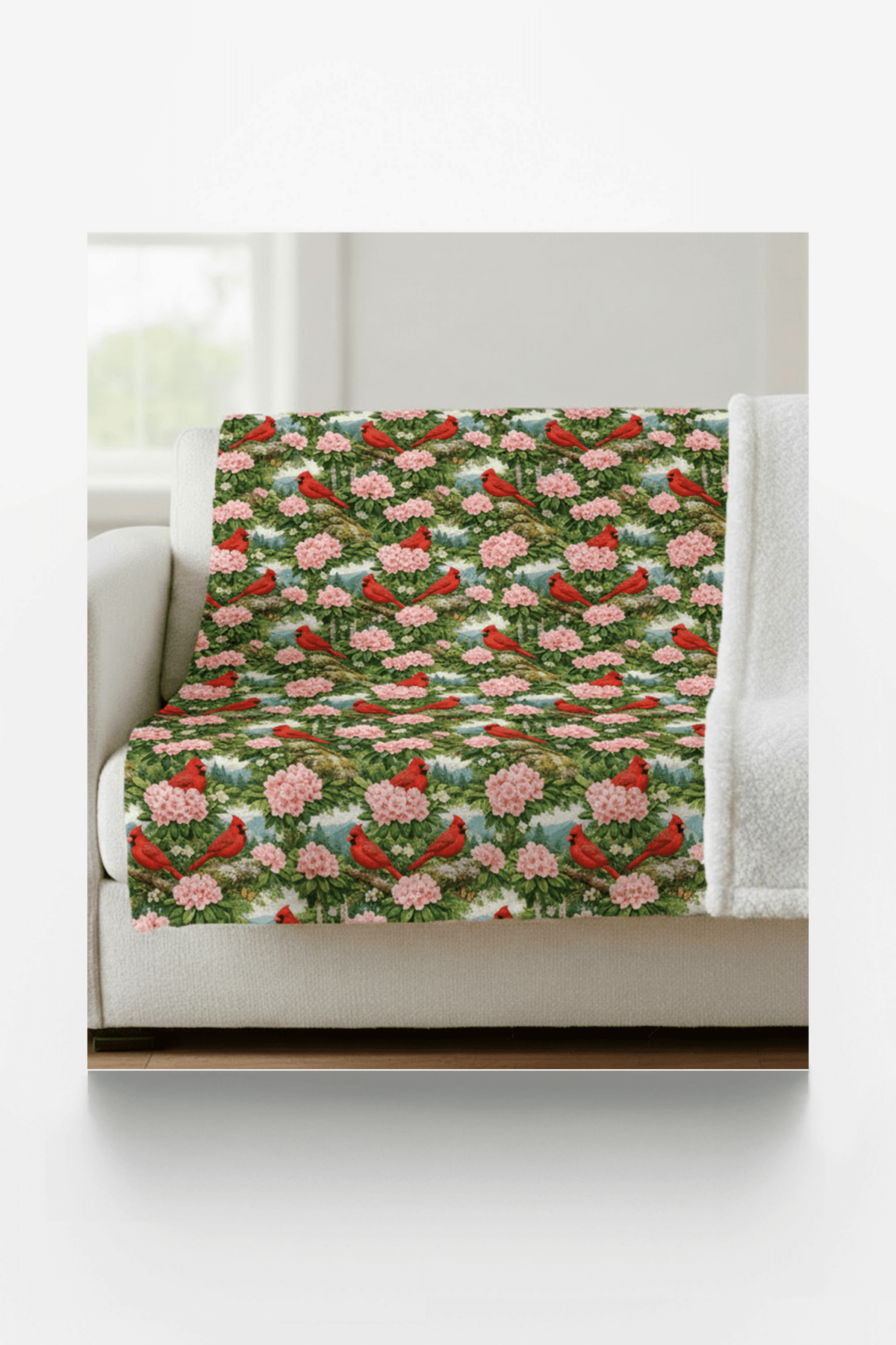 West Virginia Flora & Fauna Sherpa Blanket - London Penny Gift Wrap