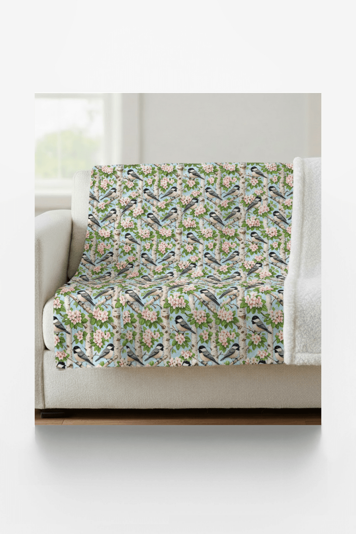 Massachusetts Flora & Fauna Sherpa Blanket - London Penny Gift Wrap
