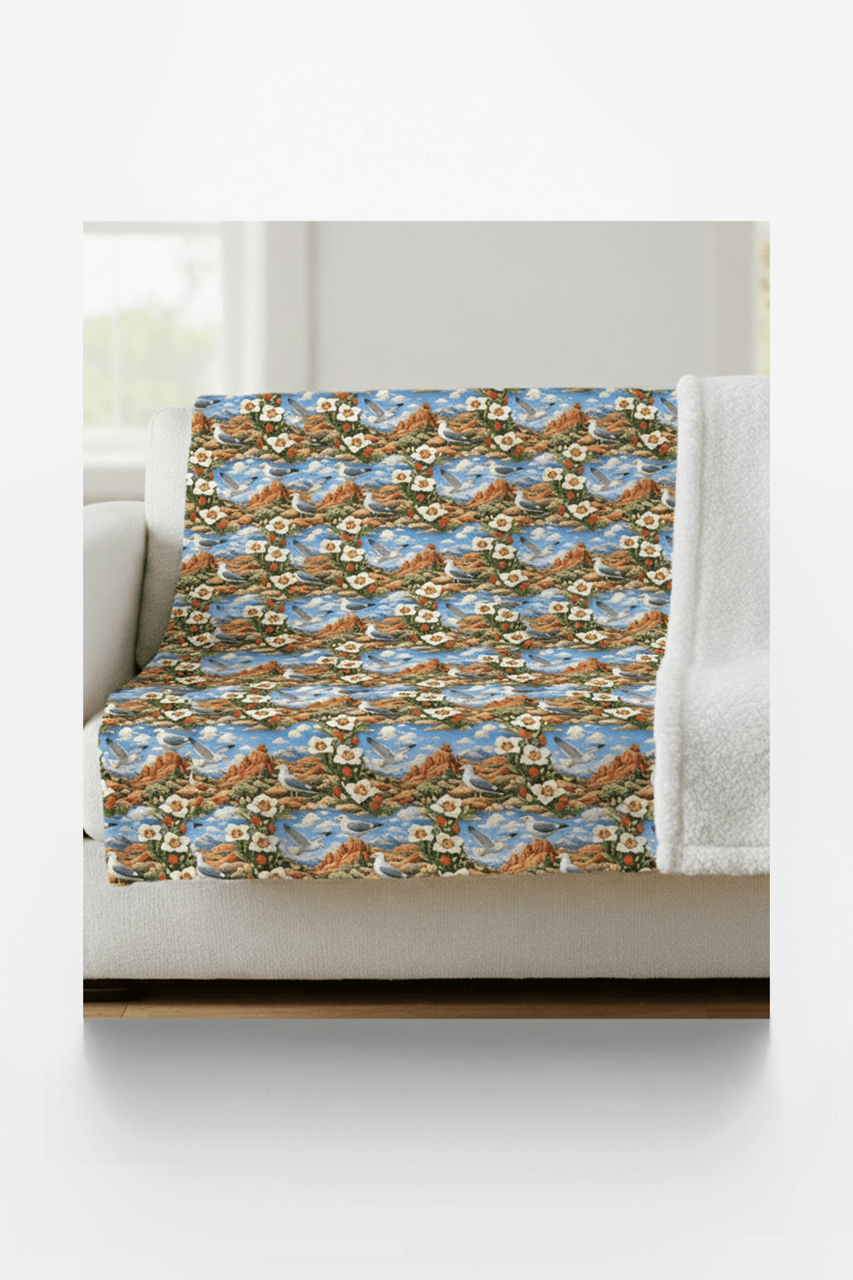 Utah Flora & Fauna Sherpa Blanket - London Penny Gift Wrap