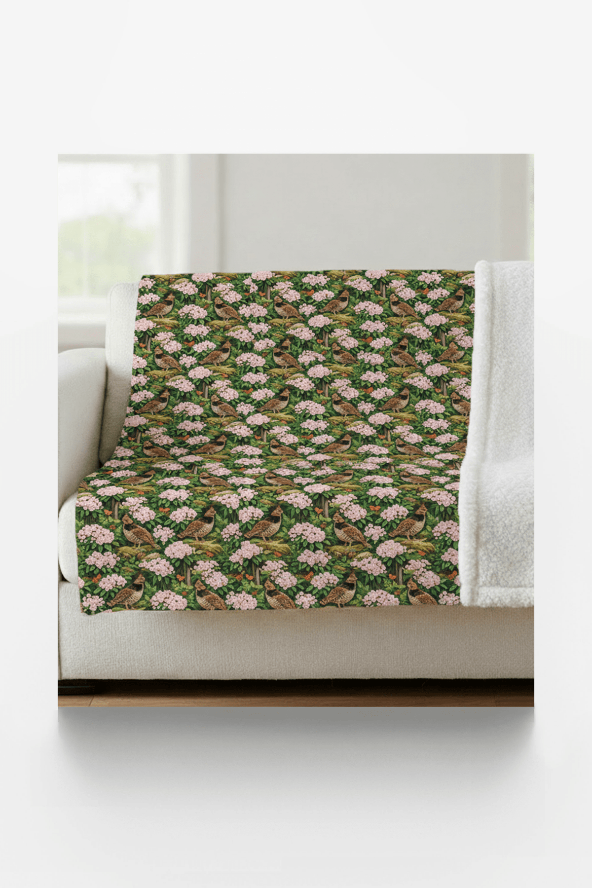 Pennsylvania Flora & Fauna Sherpa Blanket - London Penny Gift Wrap