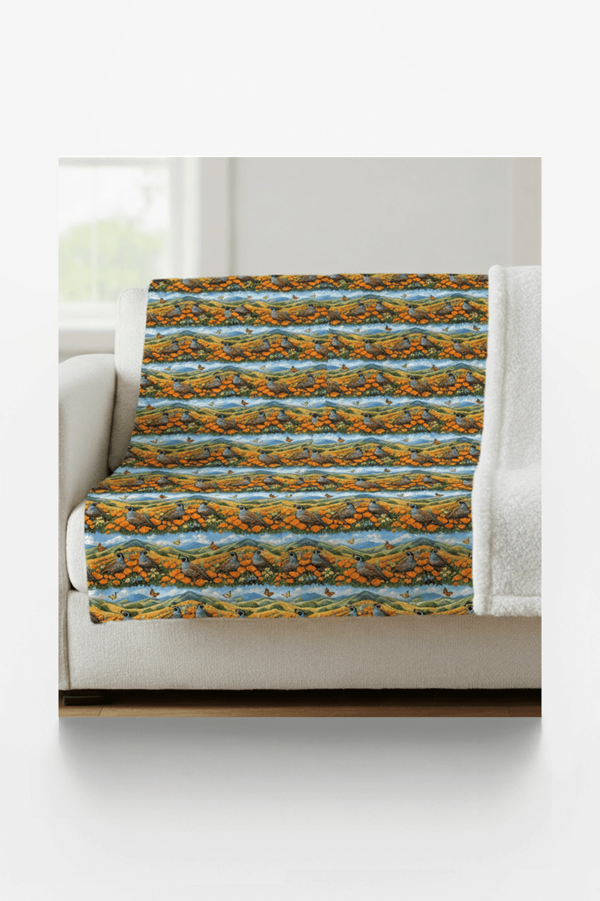 California Flora & Fauna Sherpa Blanket - London Penny Gift Wrap