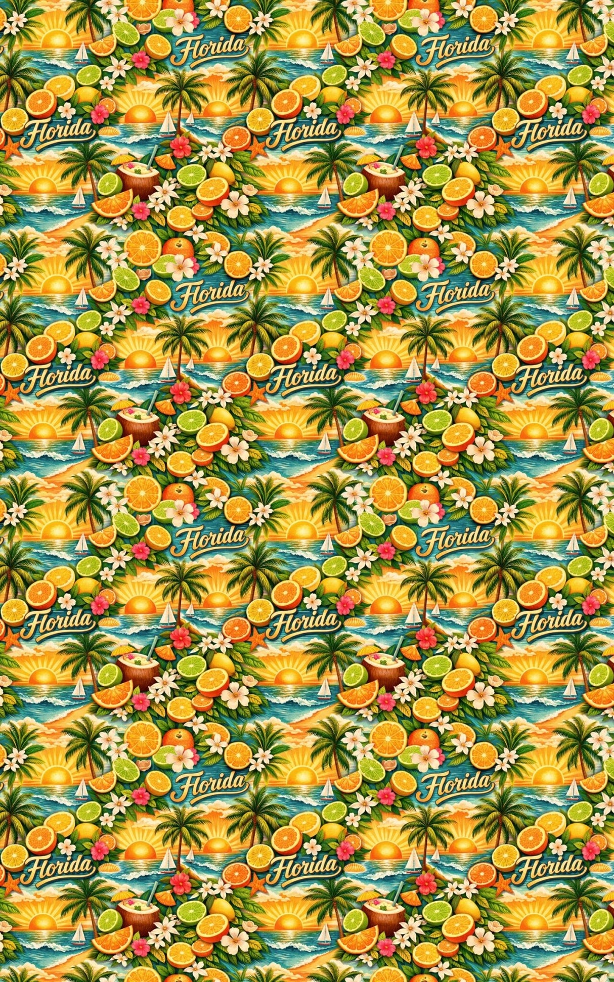Florida Tropical Bloom - London Penny Gift Wrap