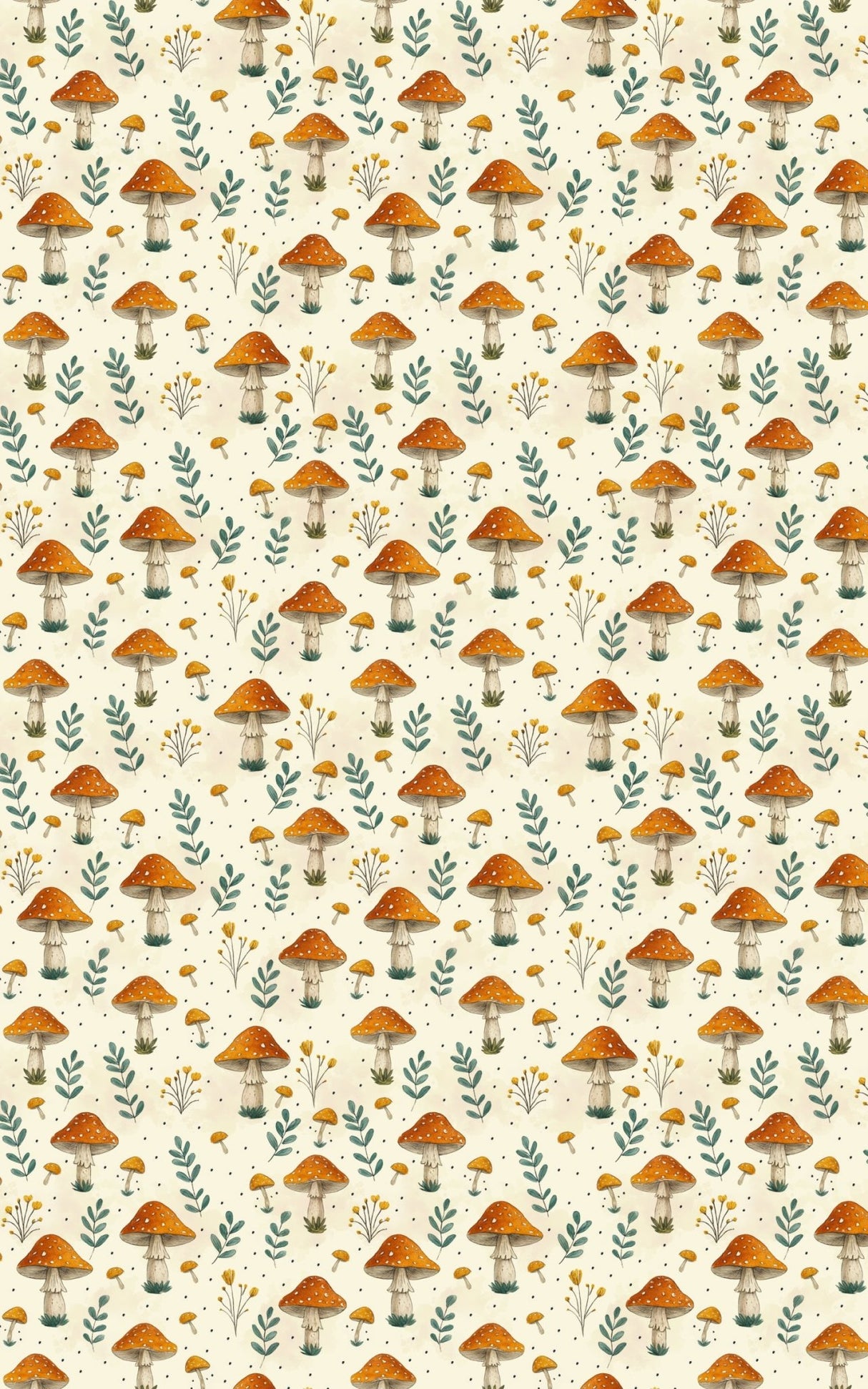 Forest Floor Mushrooms - London Penny Gift Wrap
