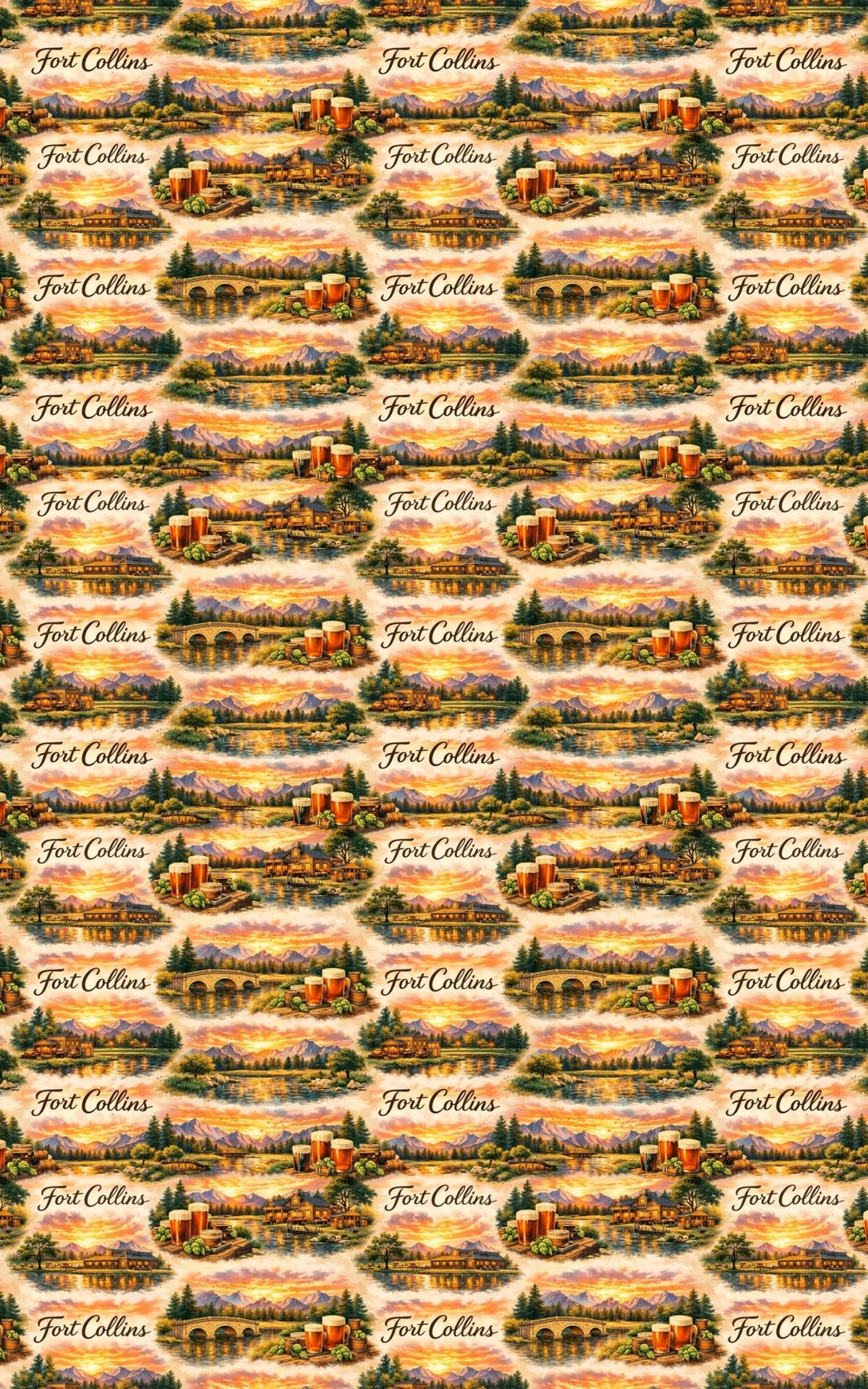 Fort Collins Foothill Glow - London Penny Gift Wrap