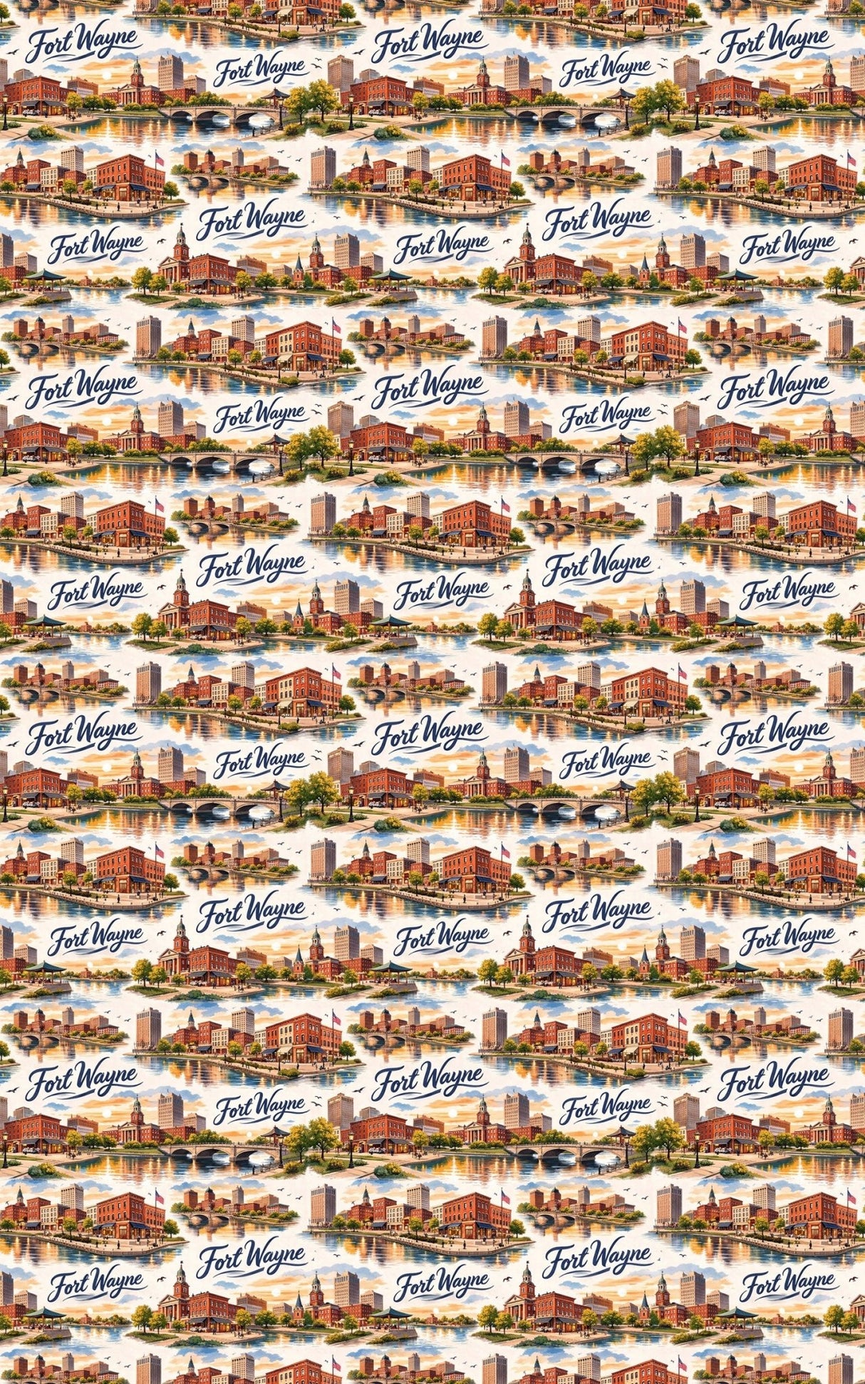 Fort Wayne River Heritage - London Penny Gift Wrap
