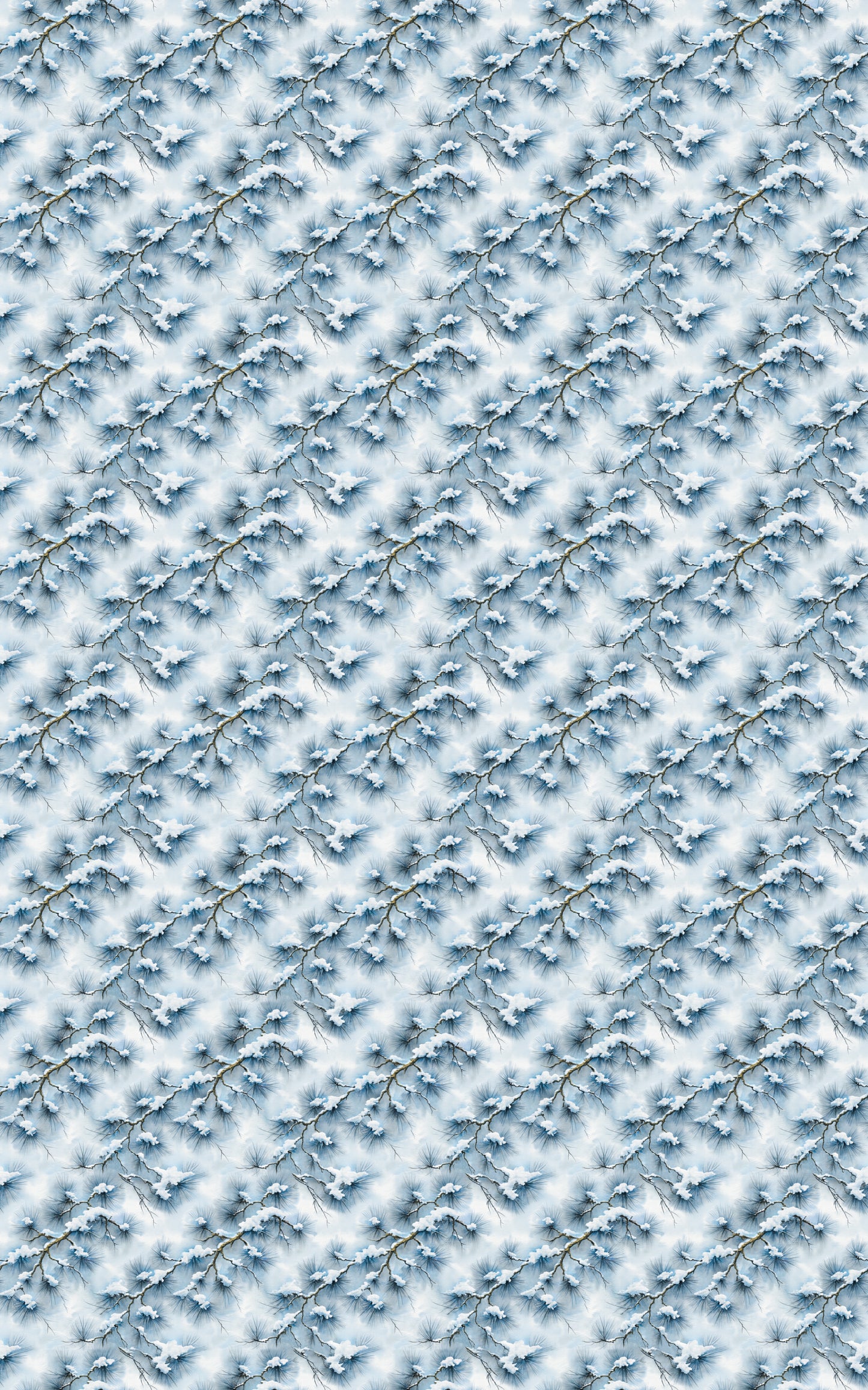 Frosted Pine Branches