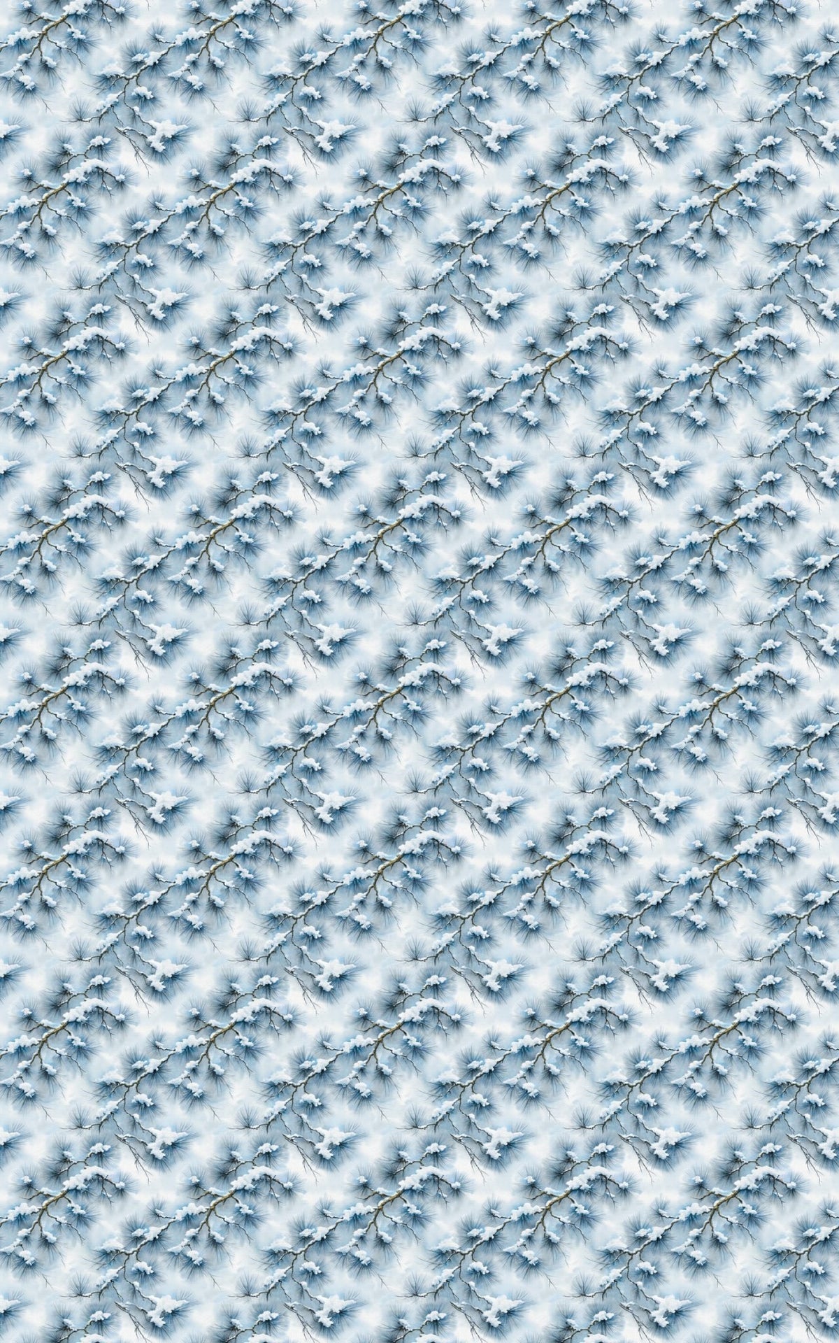 Frosted Pine Branches - London Penny Gift Wrap